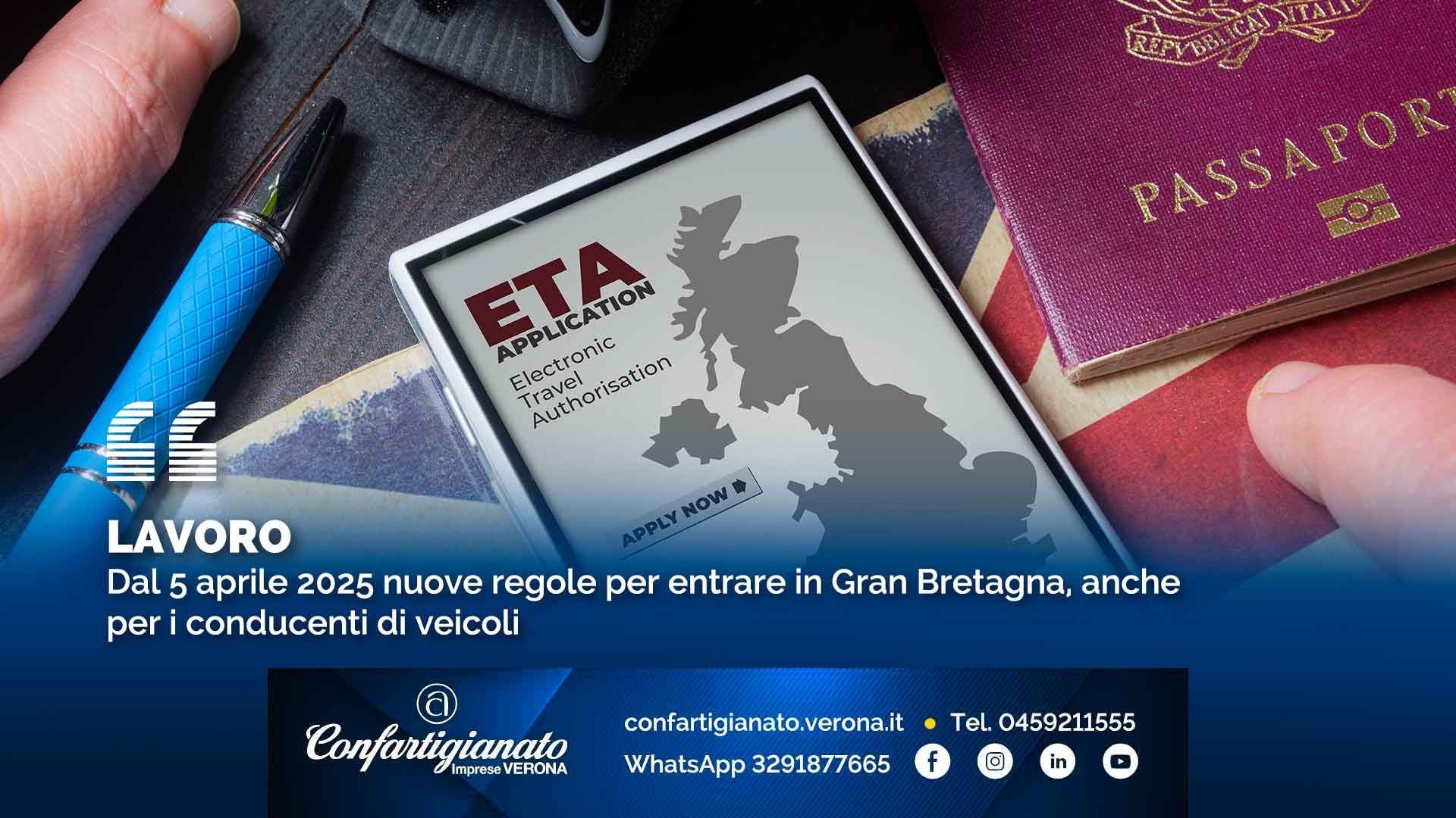 LAVORO – Dal 5 aprile 2025 nuove regole per entrare in Gran Bretagna, anche per i conducenti di veicoli