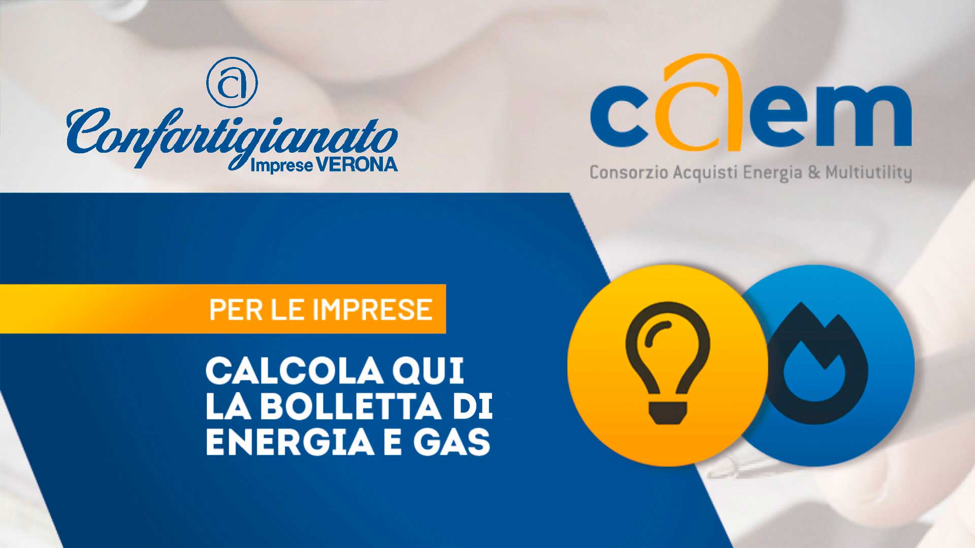 CARO ENERGIA – Il calcolatore online dei potenziali costi medi dell’energia elettrica e del gas metano. Iniziativa di aiuto alle imprese