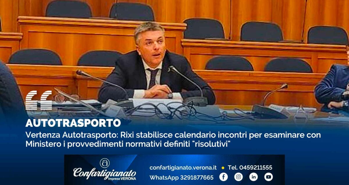 AUTOTRASPORTO – Vertenza Autotrasporto: Rixi stabilisce calendario incontri per esaminare con Ministero i provvedimenti normativi definiti "risolutivi"