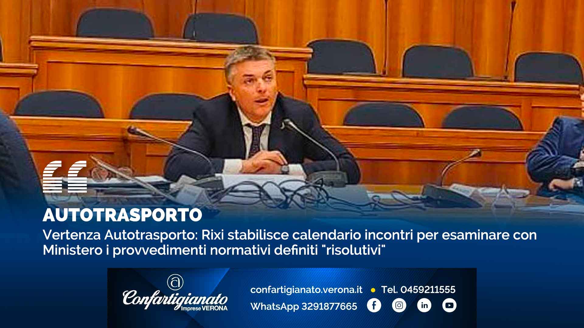 AUTOTRASPORTO – Vertenza Autotrasporto: Rixi stabilisce calendario incontri per esaminare con Ministero i provvedimenti normativi definiti "risolutivi"