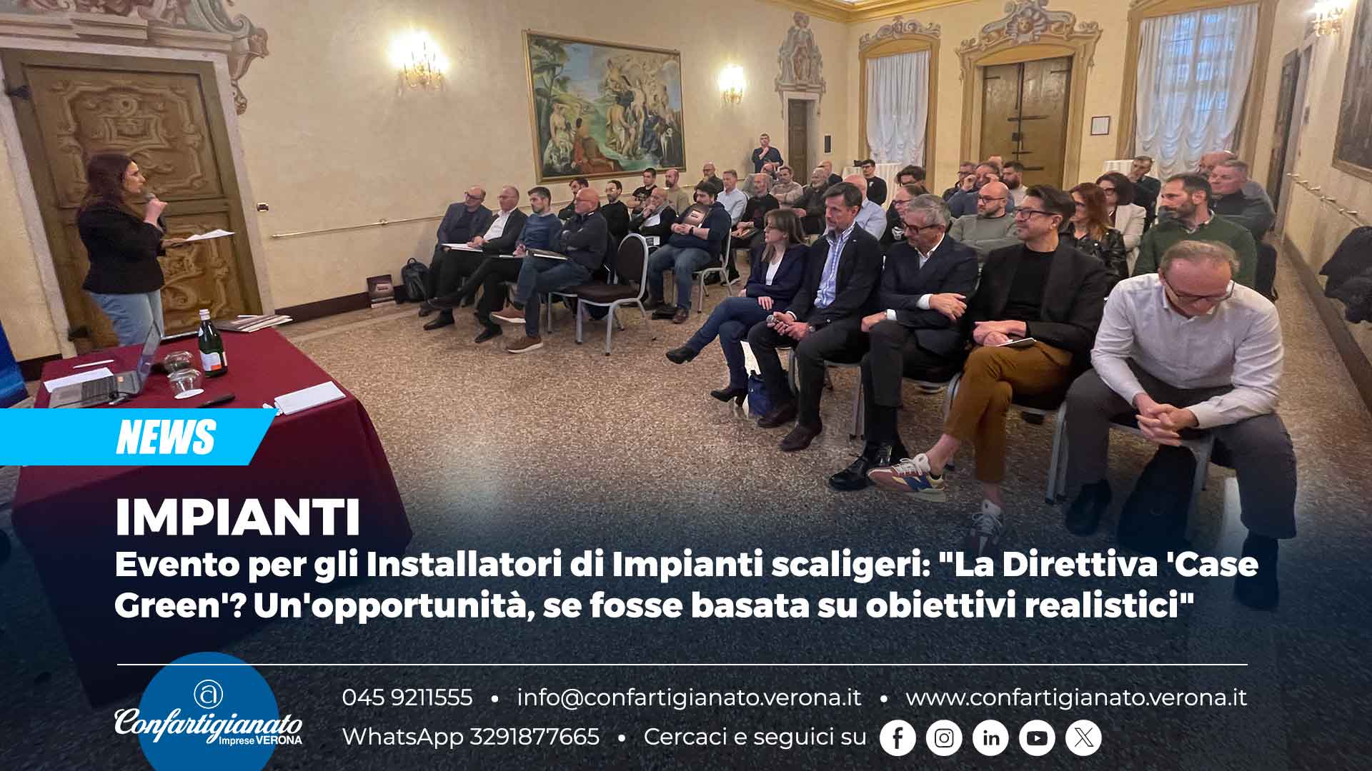 IMPIANTI – Evento per gli Installatori di Impianti scaligeri: "La Direttiva 'Case Green'? Un'opportunità, se fosse basata su obiettivi realistici"