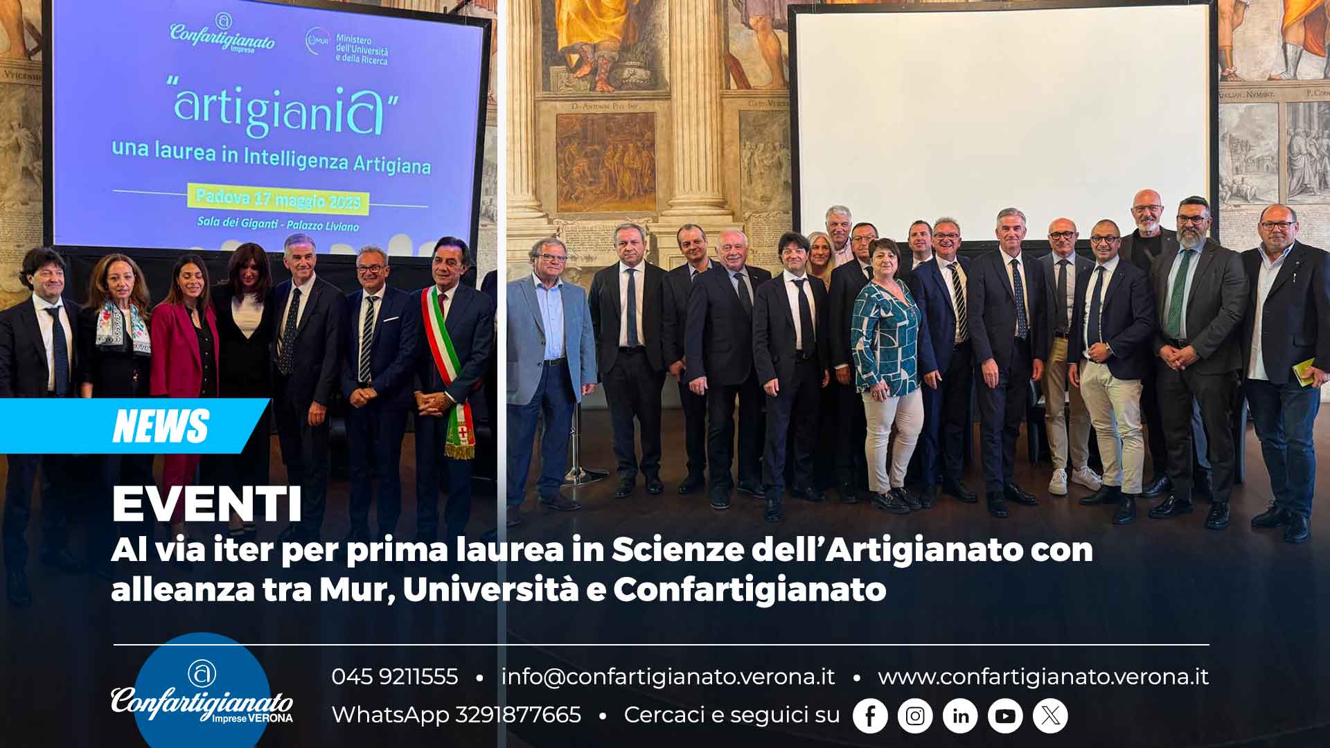 EVENTI – Al via iter per prima laurea in Scienze dell’Artigianato con alleanza tra Mur, Università e Confartigianato