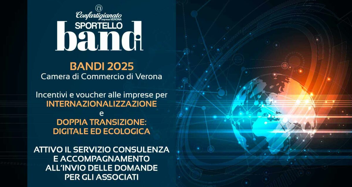 BANDI – Dalla CCIAA contributi a sostegno delle imprese su Transizione Digitale ed Ecologica e Internazionalizzazione. Attivo il servizio consulenza per Associati