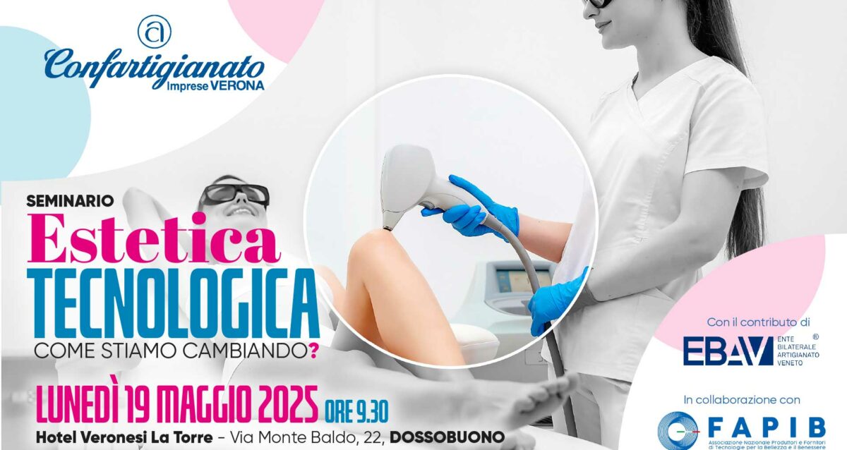 ESTETICA – Seminario informativo "Estetica Tecnologica", lunedì 19 maggio. Iscriviti per partecipare