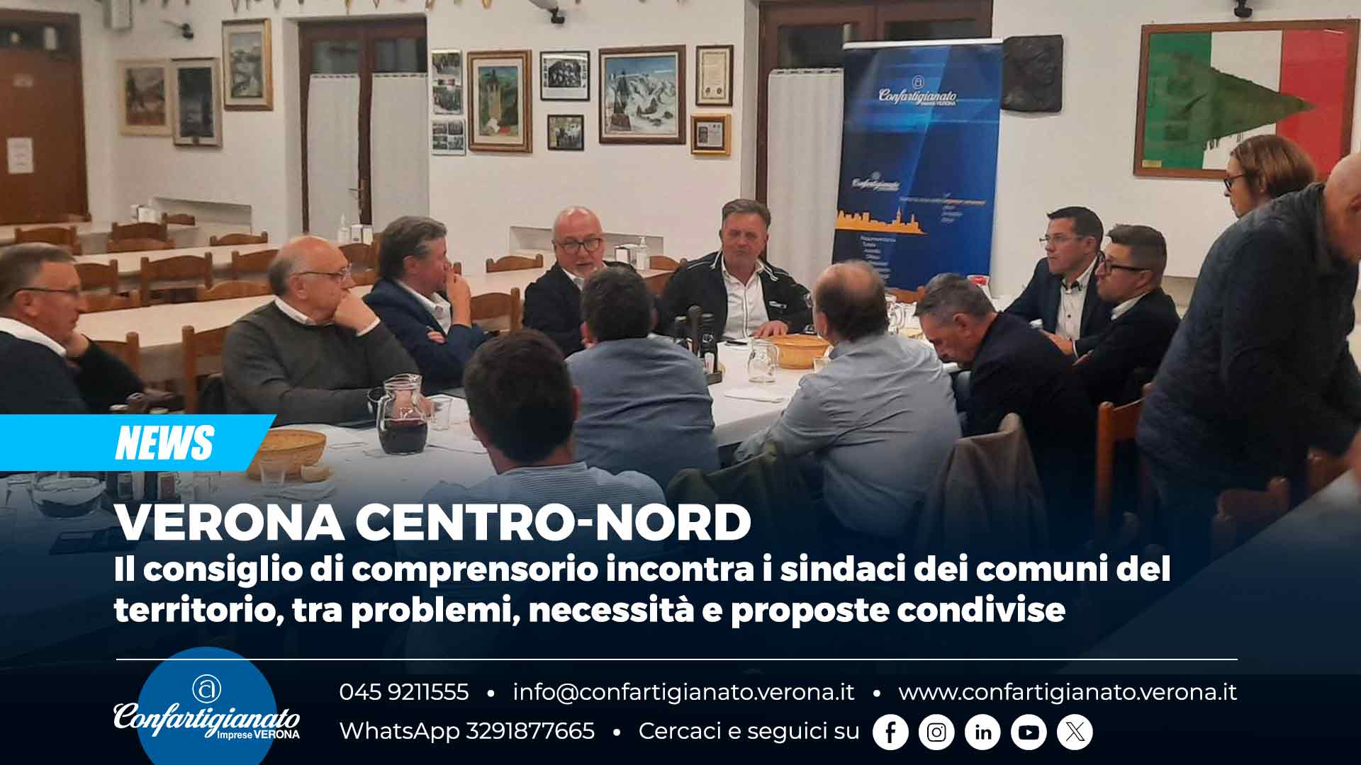 VERONA CENTRO-NORD – Il consiglio di comprensorio incontra i sindaci dei comuni del territorio, tra problemi, necessità e proposte condivise