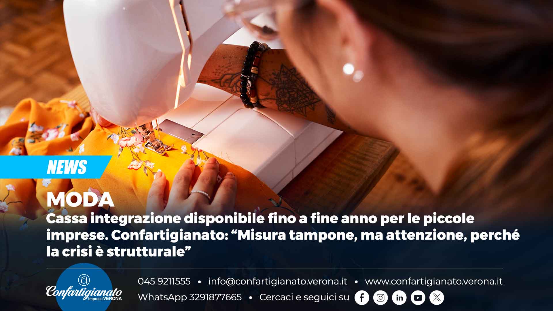 MODA – Cassa integrazione disponibile fino a fine anno per le piccole imprese. Confartigianato: “Misura tampone, ma attenzione che la crisi è strutturale”