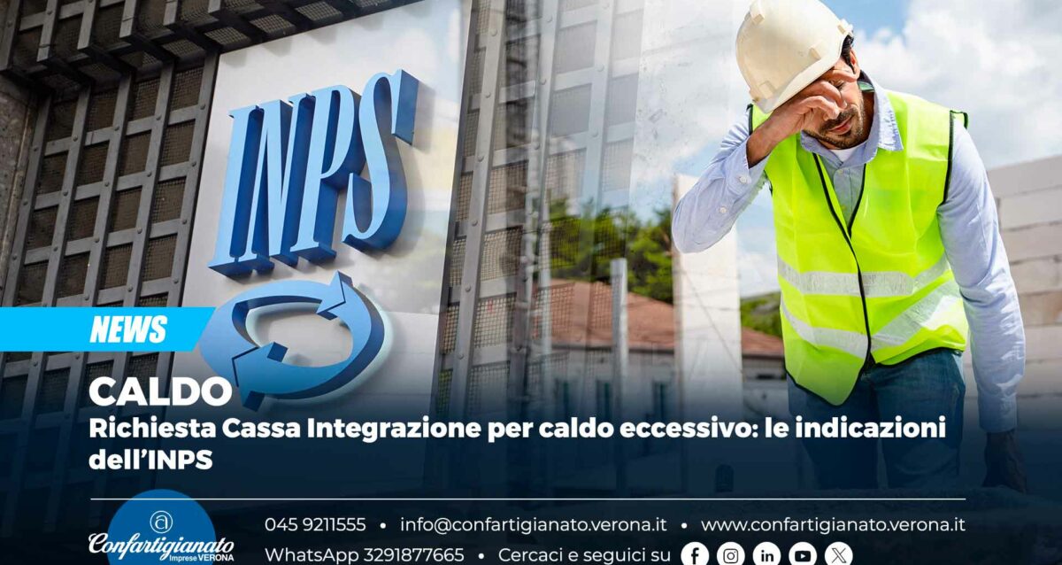 CALDO – Richiesta Cassa Integrazione per caldo eccessivo: le indicazioni dell’INPS