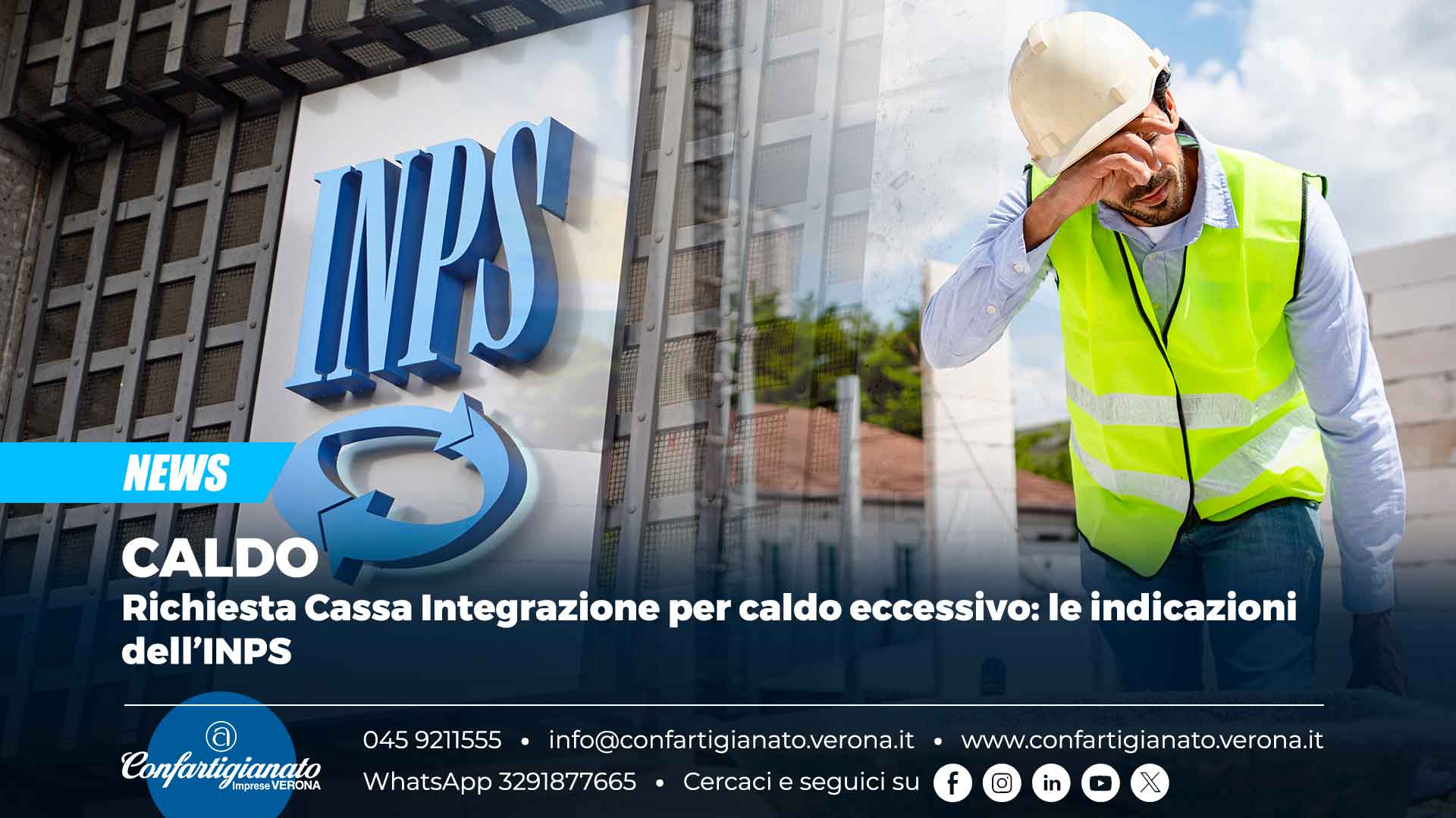 CALDO – Richiesta Cassa Integrazione per caldo eccessivo: le indicazioni dell’INPS