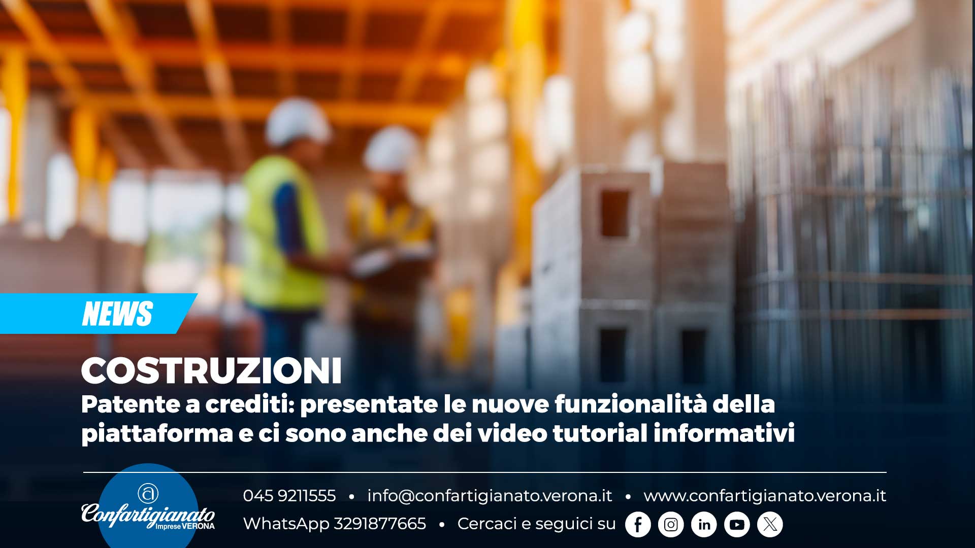 COSTRUZIONI – Patente a crediti: presentate le nuove funzionalità della piattaforma e ci sono anche dei video tutorial informativi