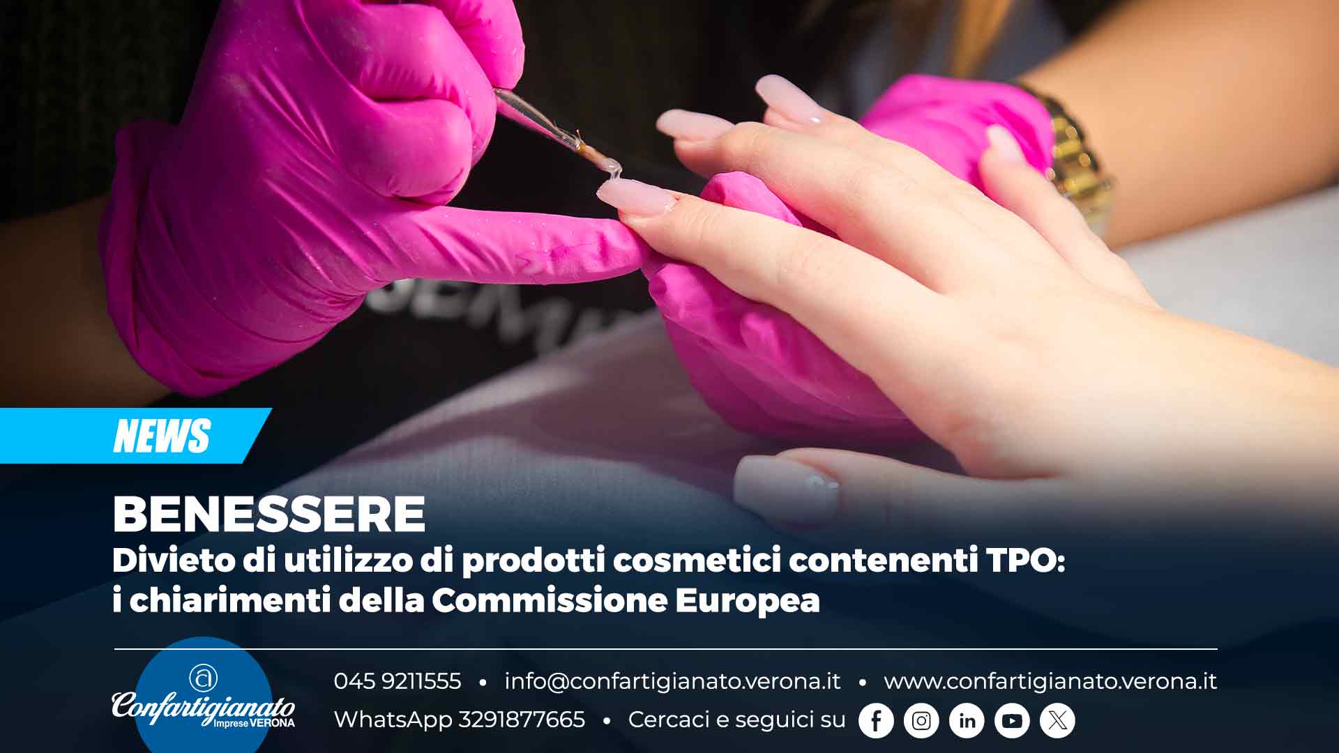 BENESSERE – Divieto di utilizzo di prodotti cosmetici contenenti TPO: i chiarimenti della Commissione Europea