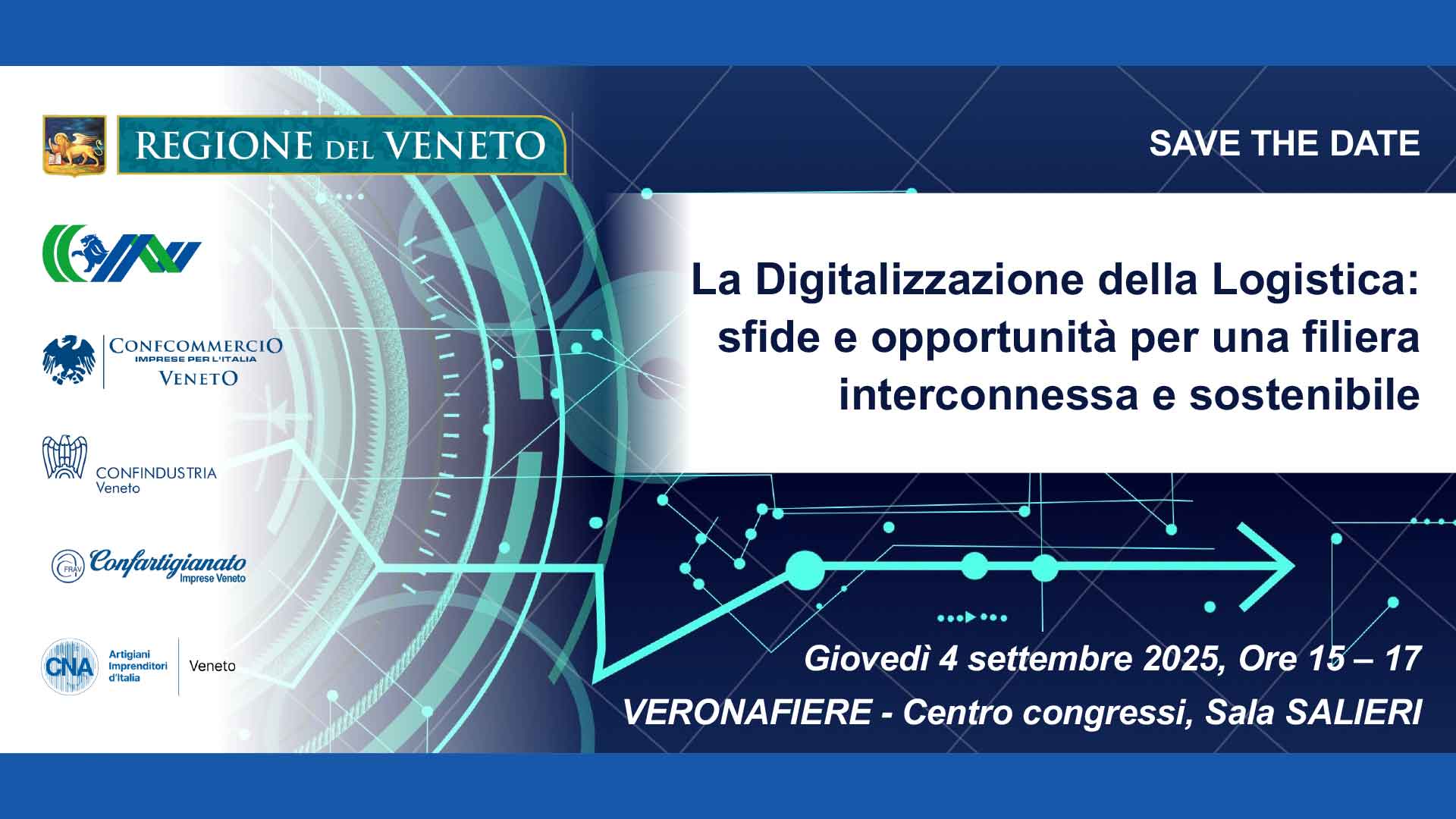 TRASPORTI e LOGISTICA – Il 4 settembre, appuntamento a VeronaFiere per la presentazione della piattaforma digitale per la logistica del Veneto