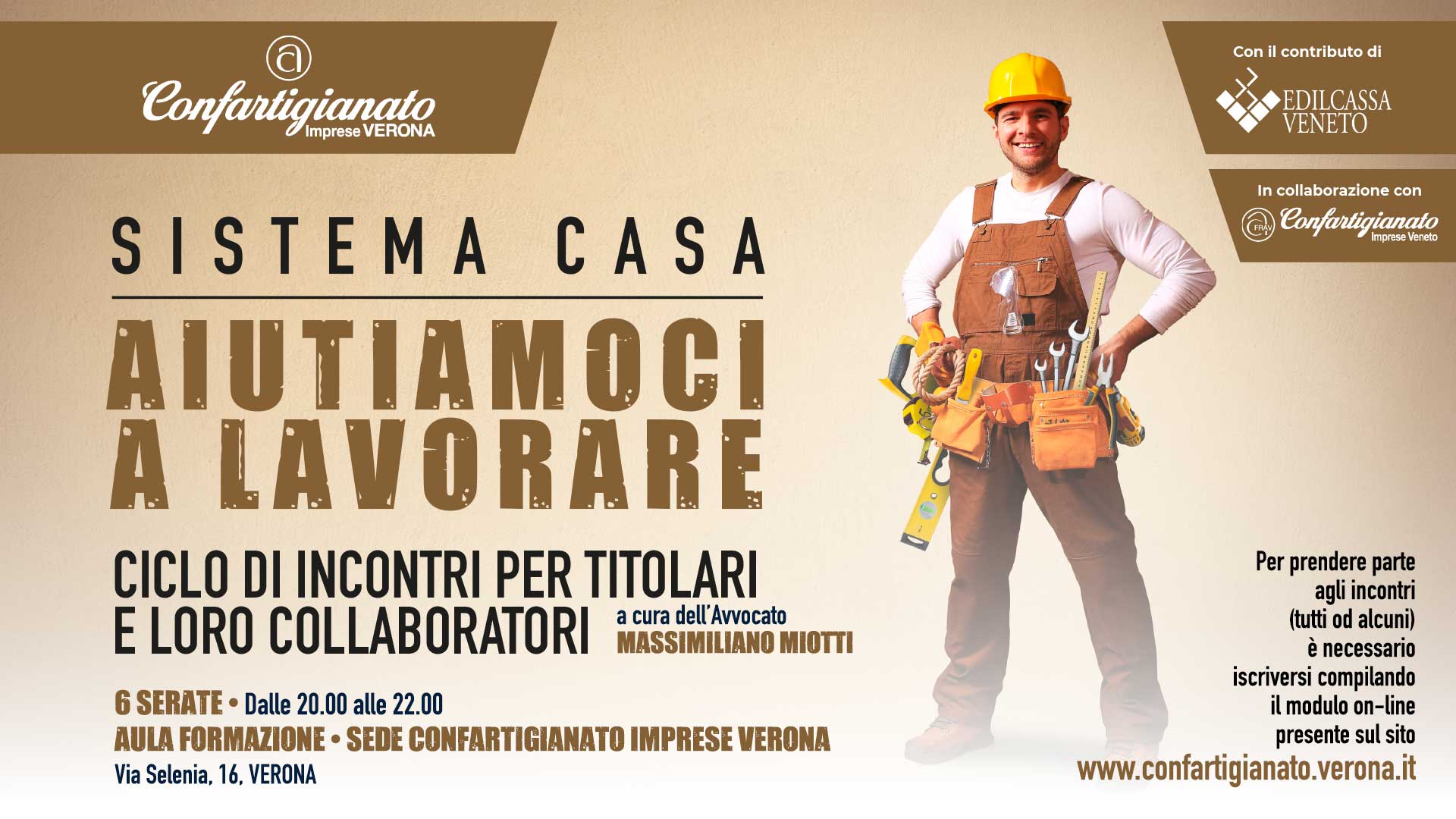SISTEMA CASA – Ciclo di incontri su temi contrattuali, legali, economici per titolari e loro collaboratori. Si parte il 7 ottobre: iscriviti per partecipare