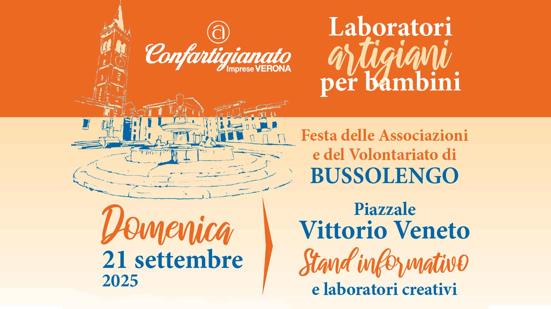 TERRITORIO – Bussolengo: il 21 settembre, Confartigianato alla Festa delle Associazioni, con due laboratori creativi per bambini. Iscrivili per partecipare!