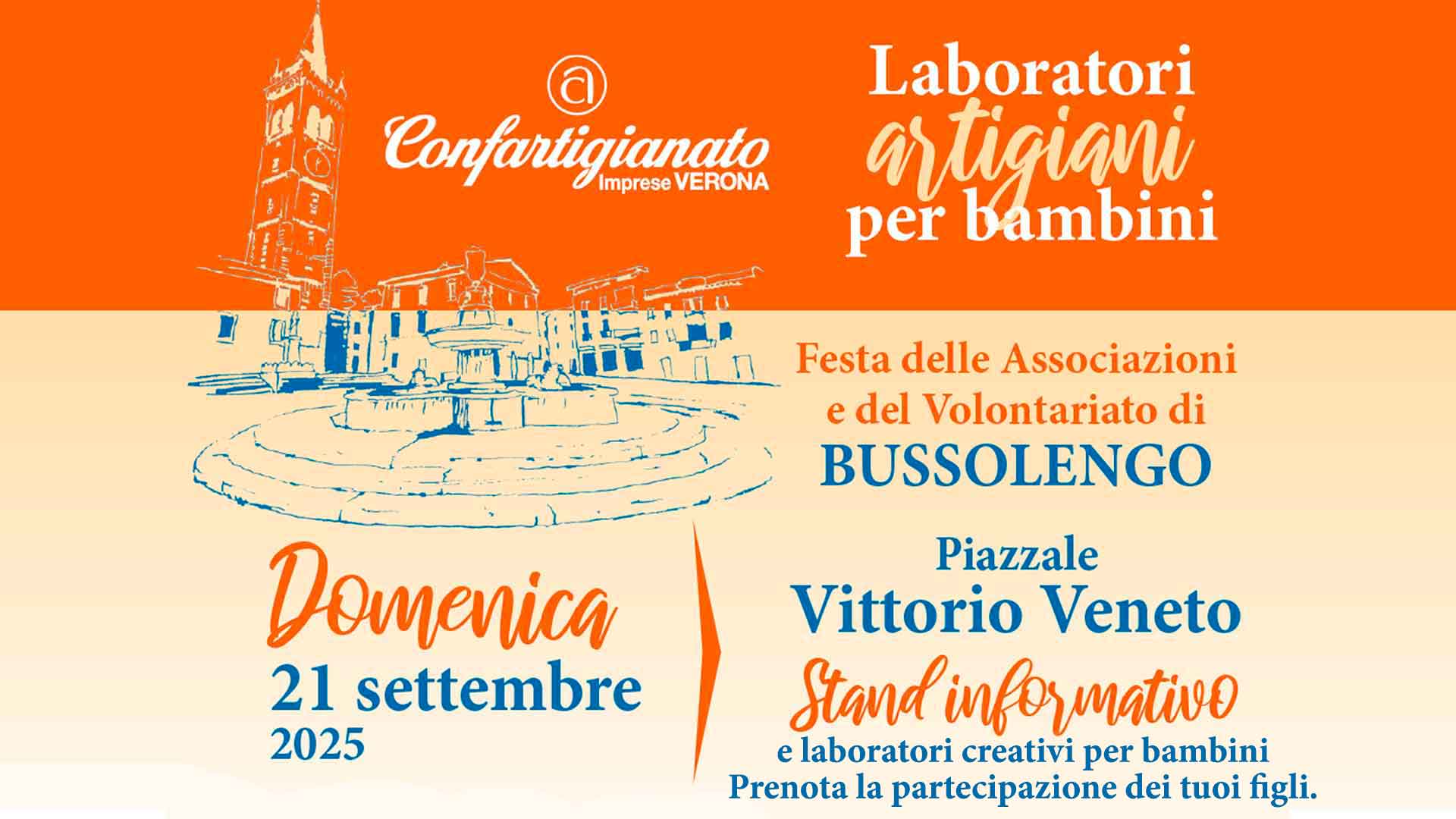 TERRITORIO – Bussolengo: il 21 settembre, Confartigianato alla Festa delle Associazioni, con due laboratori creativi per bambini. Iscrivili per partecipare!