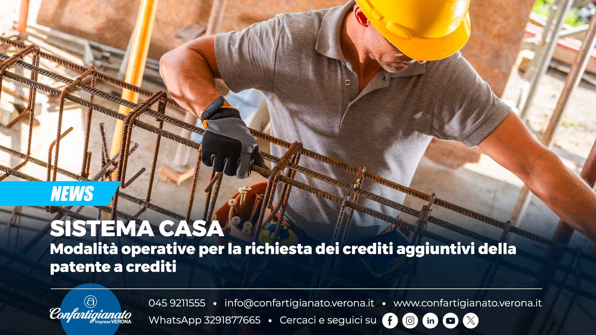 SISTEMA CASA – Modalità operative per la richiesta dei crediti aggiuntivi della patente a crediti