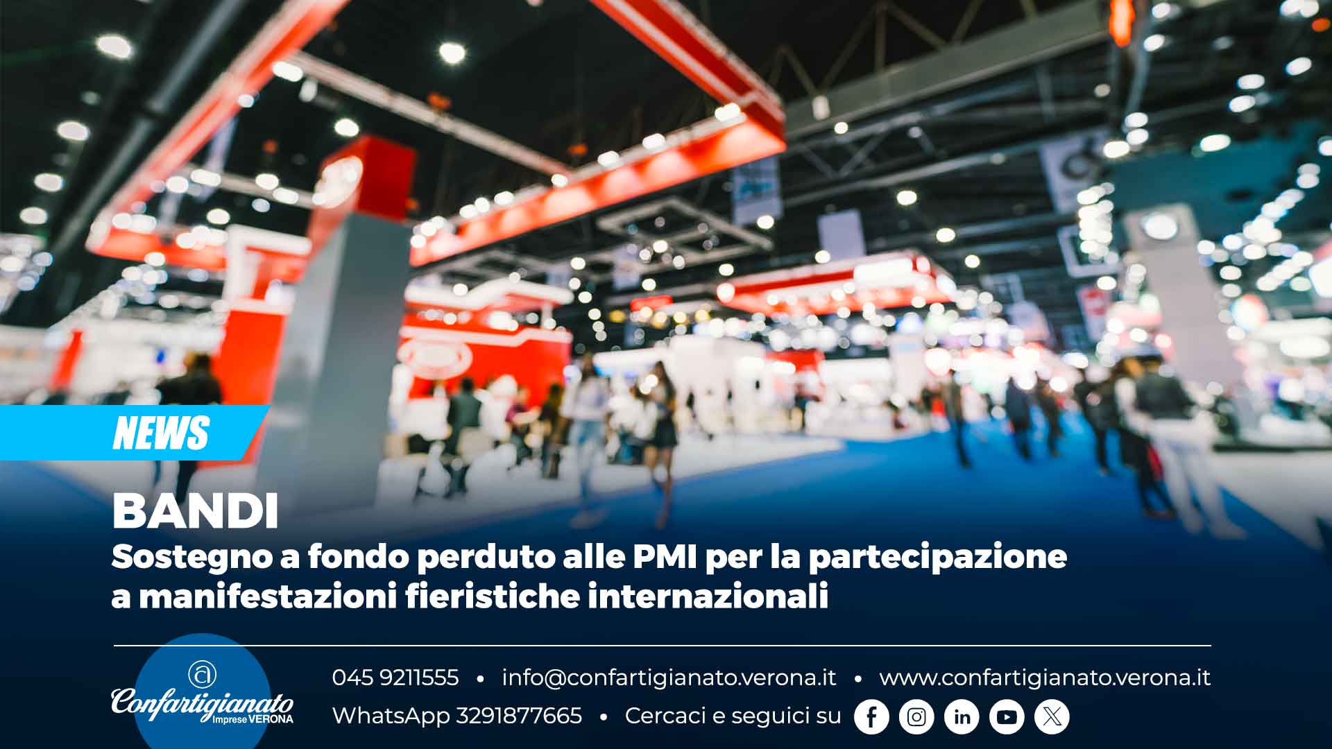 BANDI – Sostegno a fondo perduto alle PMI per la partecipazione a manifestazioni fieristiche internazionali