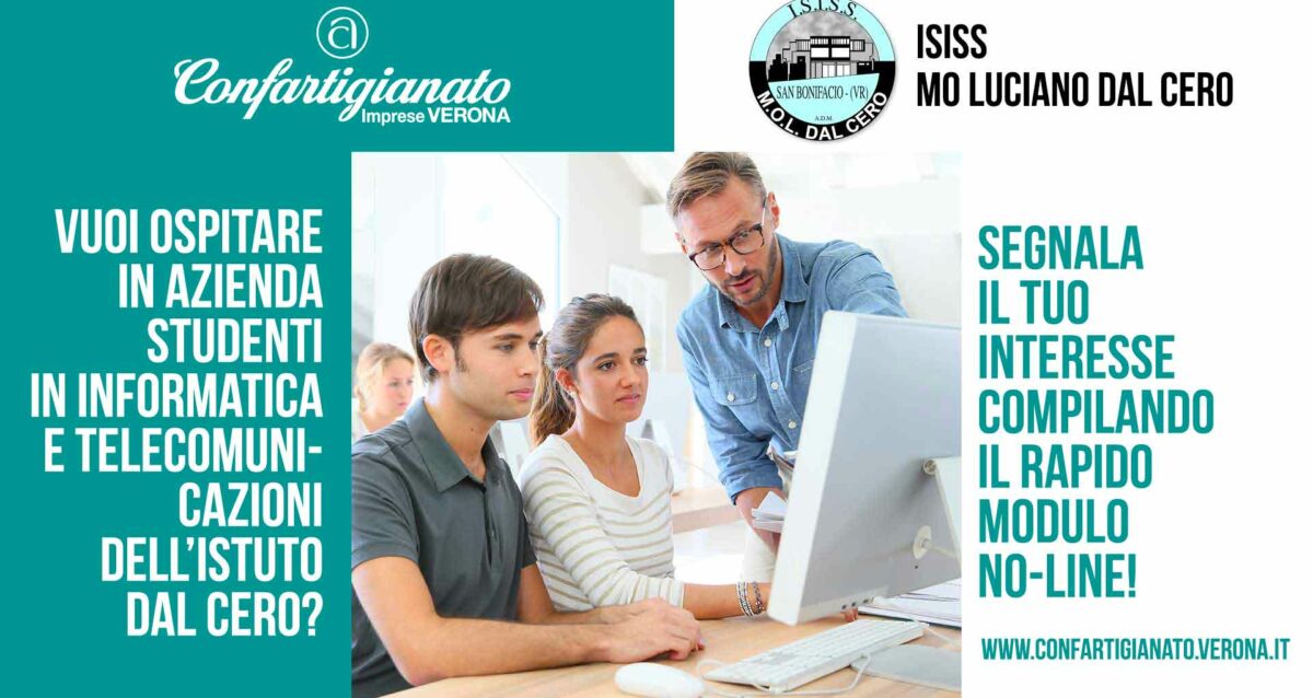 SCUOLA & IMPRESA – Vuoi ospitare in azienda studenti - indirizzo Informatica e Telecomunicazioni – dell’Istituto Luciano dal Cero? Segnala il tuo interesse