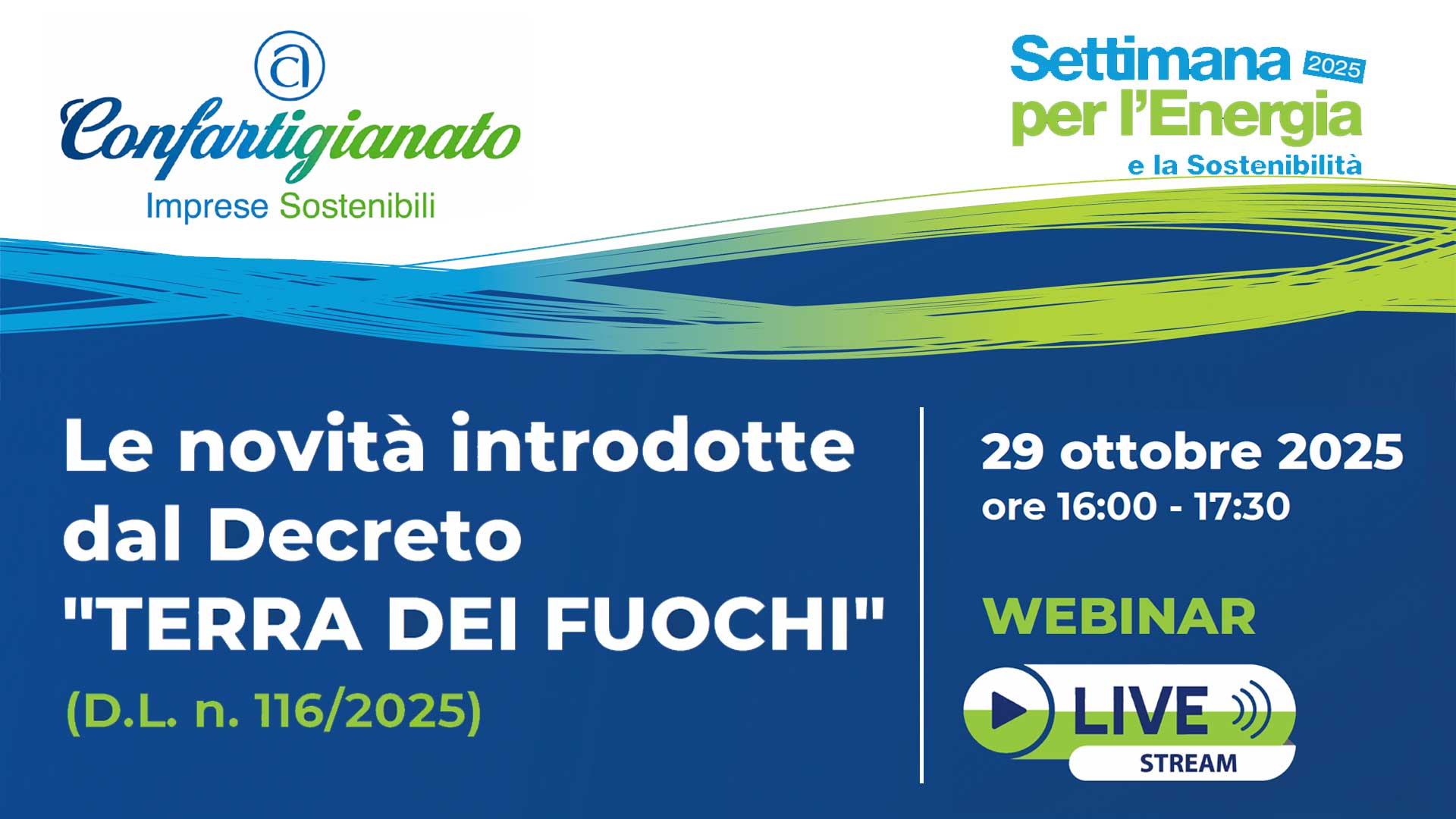 AMBIENTE – Il 29 ottobre, webinar sulle novità del Decreto “Terra dei Fuochi” per la gestione dei rifiuti e i suoi impatti sulle imprese