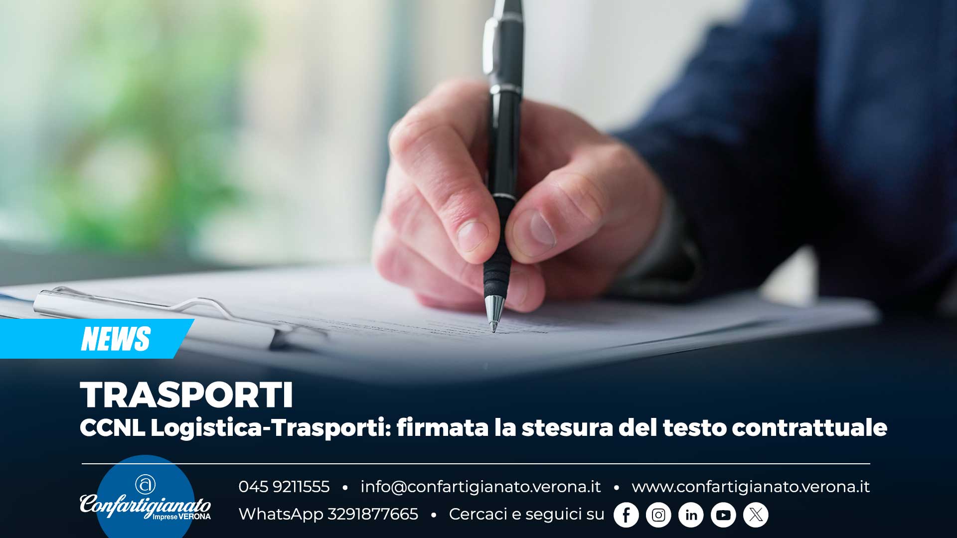 TRASPORTI – CCNL Logistica-Trasporti: firmata la stesura del testo contrattuale