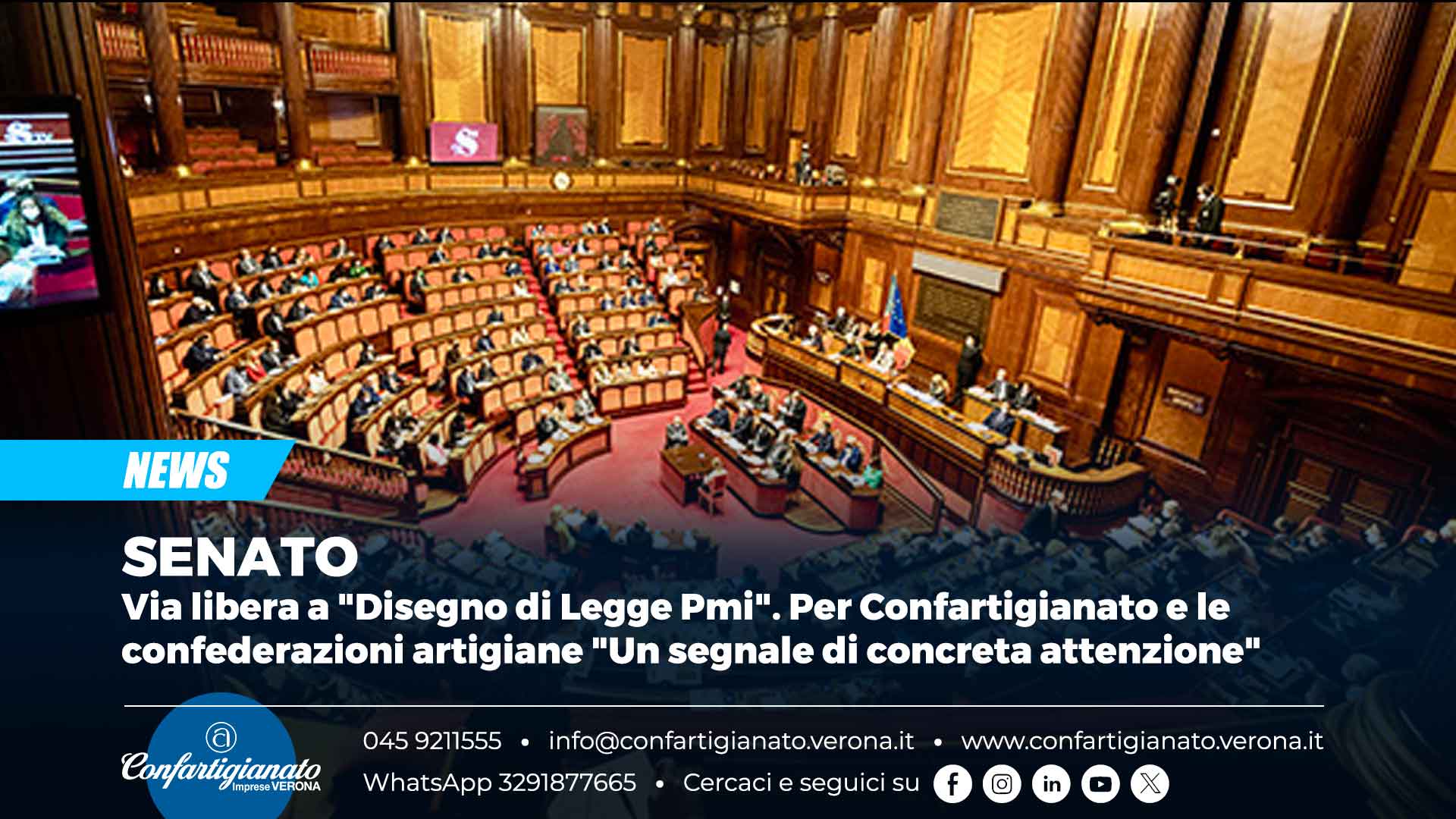 SENATO – Via libera a "Disegno di Legge Pmi". Per Confartigianato e le confederazioni artigiane "Un segnale di concreta attenzione"
