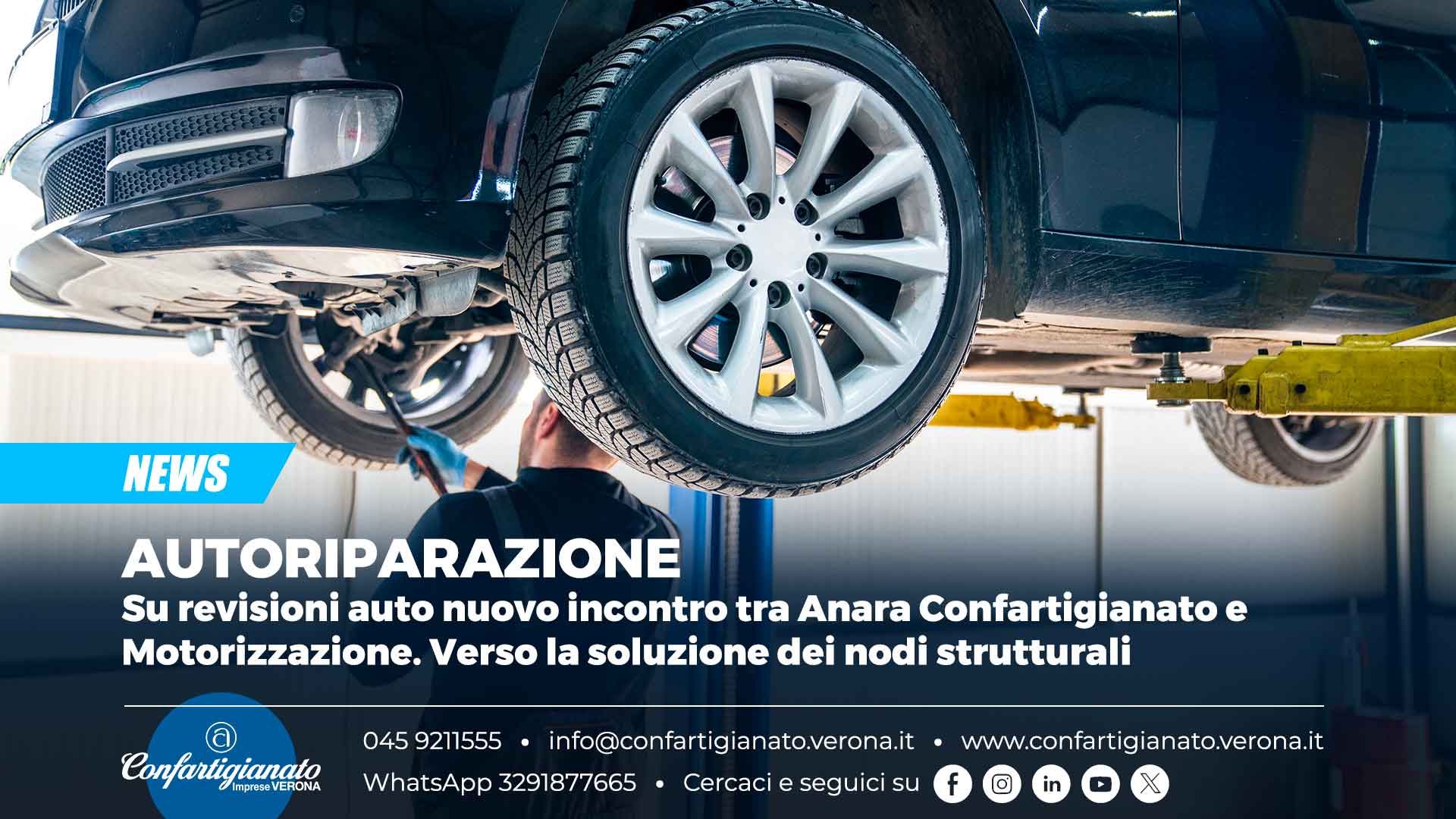 AUTORIPARAZIONE – Su revisioni auto nuovo incontro Anara Confartigianato-Motorizzazione. Verso la soluzione dei nodi strutturali