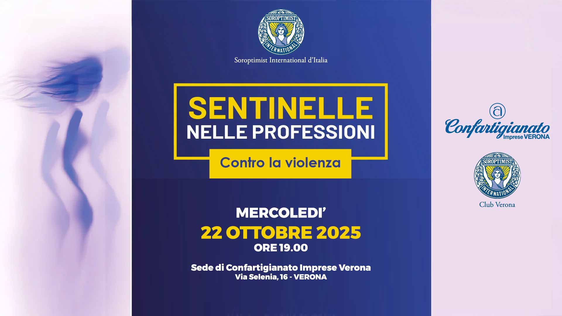 BENESSERE – Incontro per presentare il progetto formativo per imprese del Benessere: "Sentinelle nelle professioni controo la violenza", con Sorptimist International