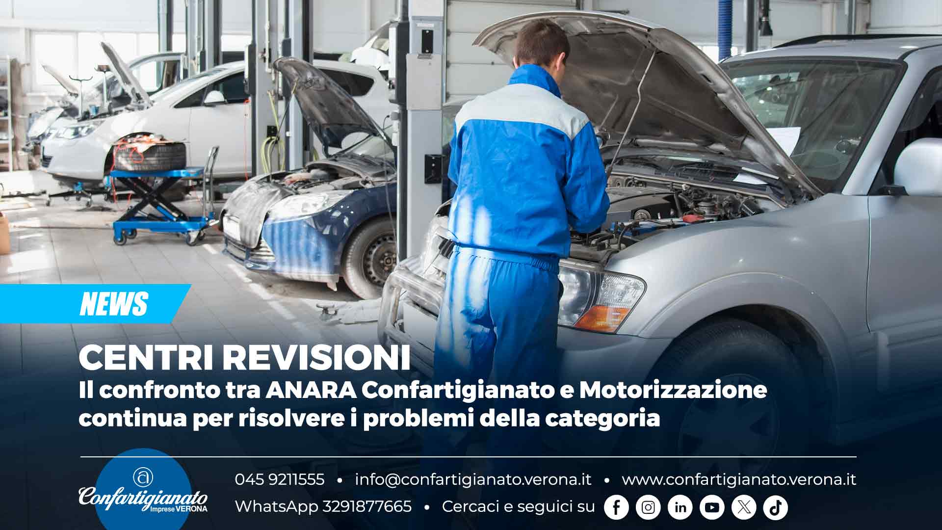 CENTRI REVISIONI – Il confronto tra ANARA Confartigianato e Motorizzazione continua per risolvere i problemi della categoria