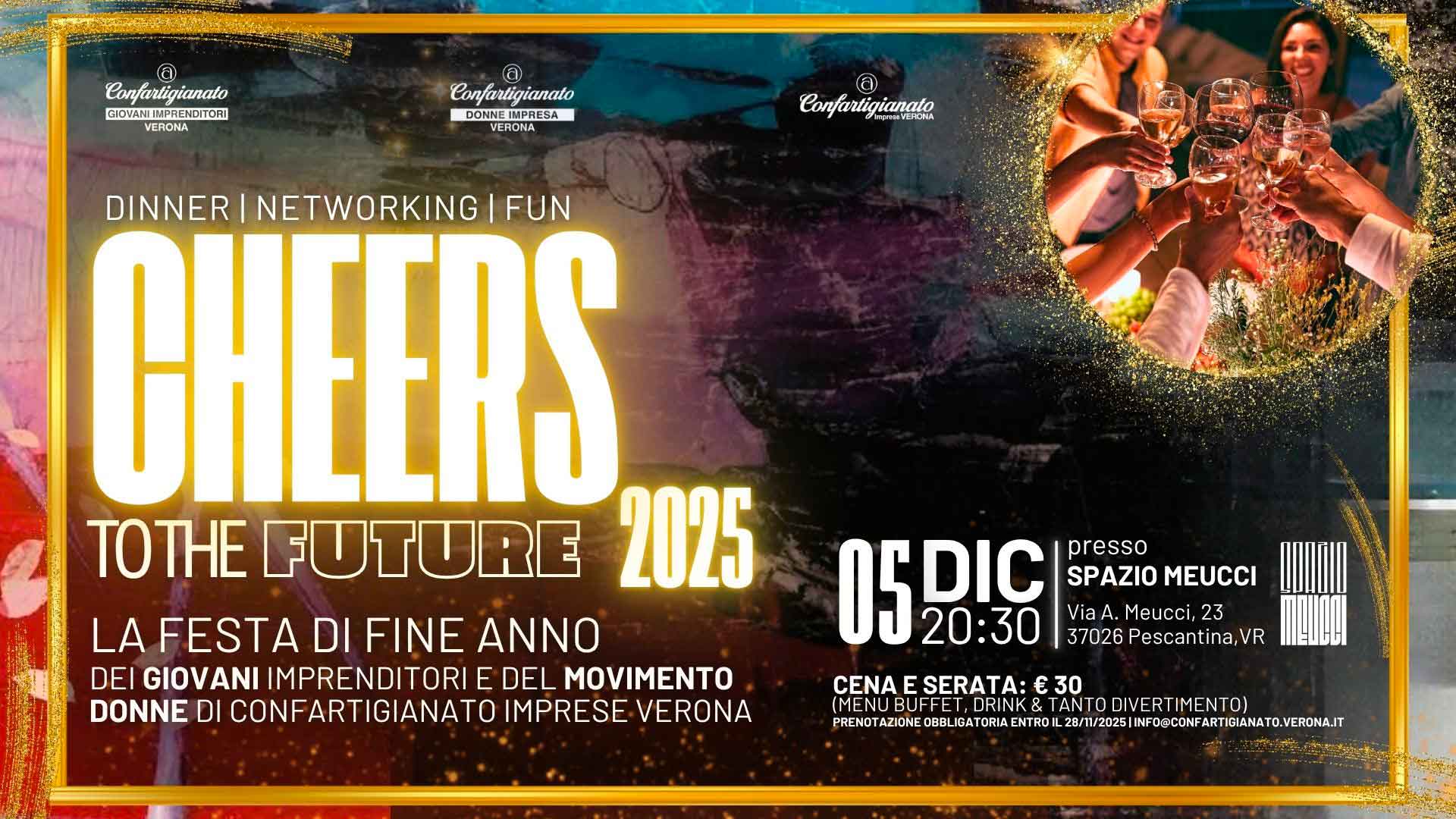 GIOVANI e DONNE – “Cheers to the Future 2025”, il party di fine anno di Confartigianato Giovani Imprenditori e Donne Impresa. Venerdì 5 dicembre, iscriviti per partecipare