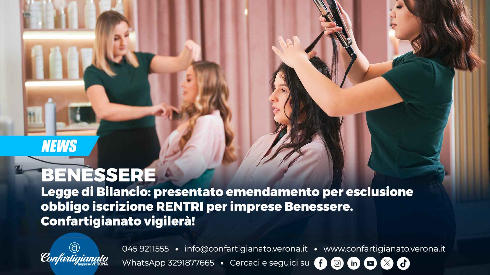 BENESSERE – Legge di Bilancio: presentato emendamento per esclusione obbligo iscrizione RENTRI per imprese Benessere. Confartigianato vigilerà!
