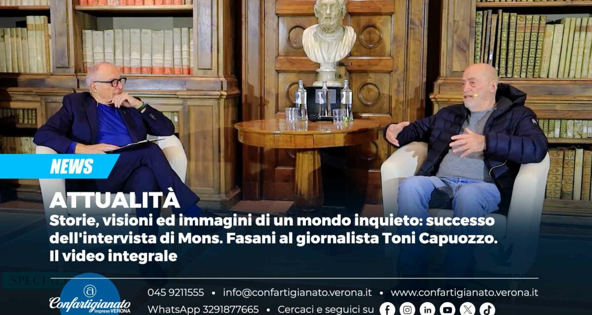ATTUALITÀ – Storie, visioni ed immagini di un mondo inquieto: successo dell'intervista di Mons. Fasani al giornalista Toni Capuozzo. Il video integrale