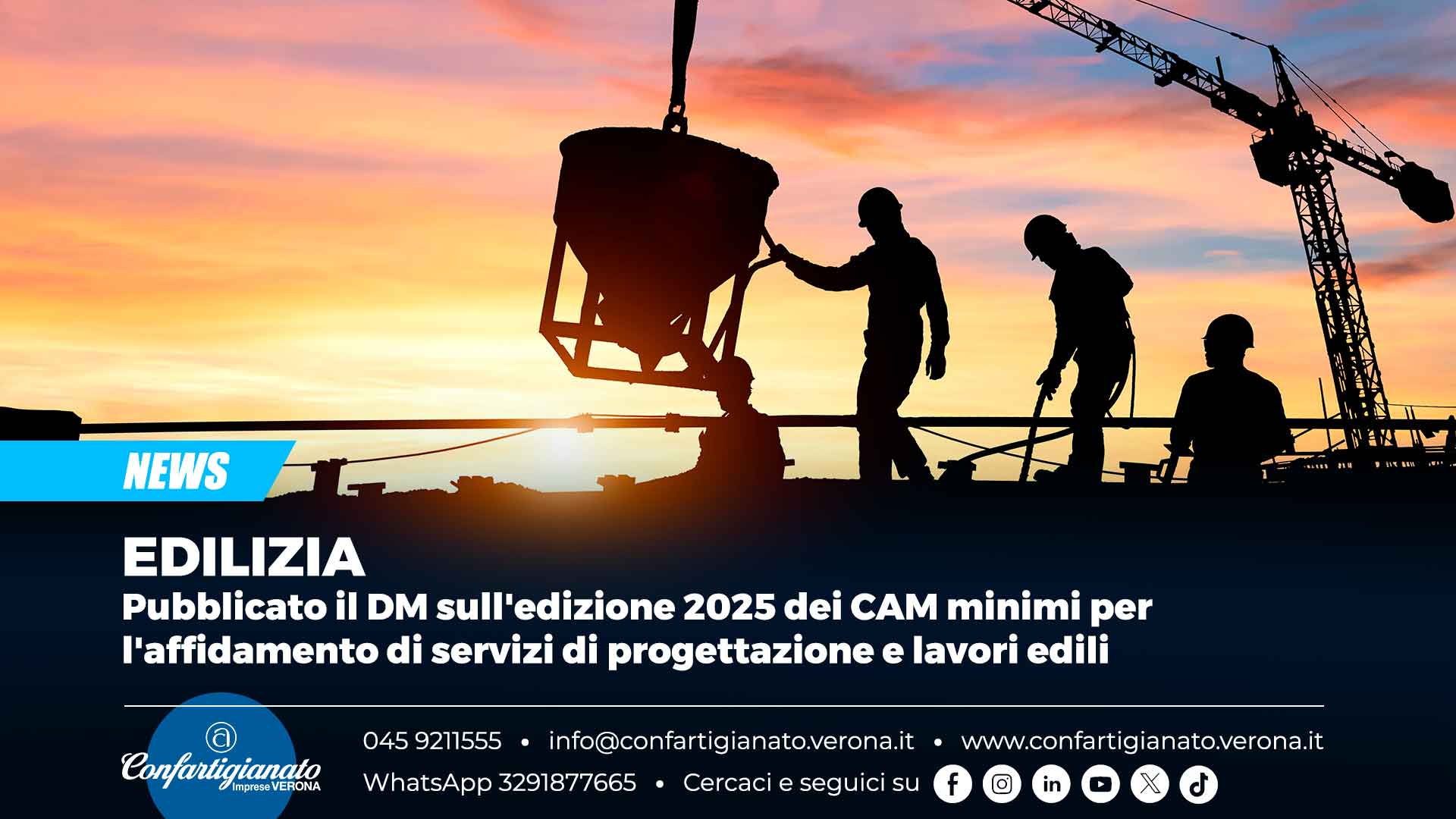 EDILIZIA – Pubblicato il DM sull'edizione 2025 dei CAM minimi per l'affidamento di servizi di progettazione e lavori edili
