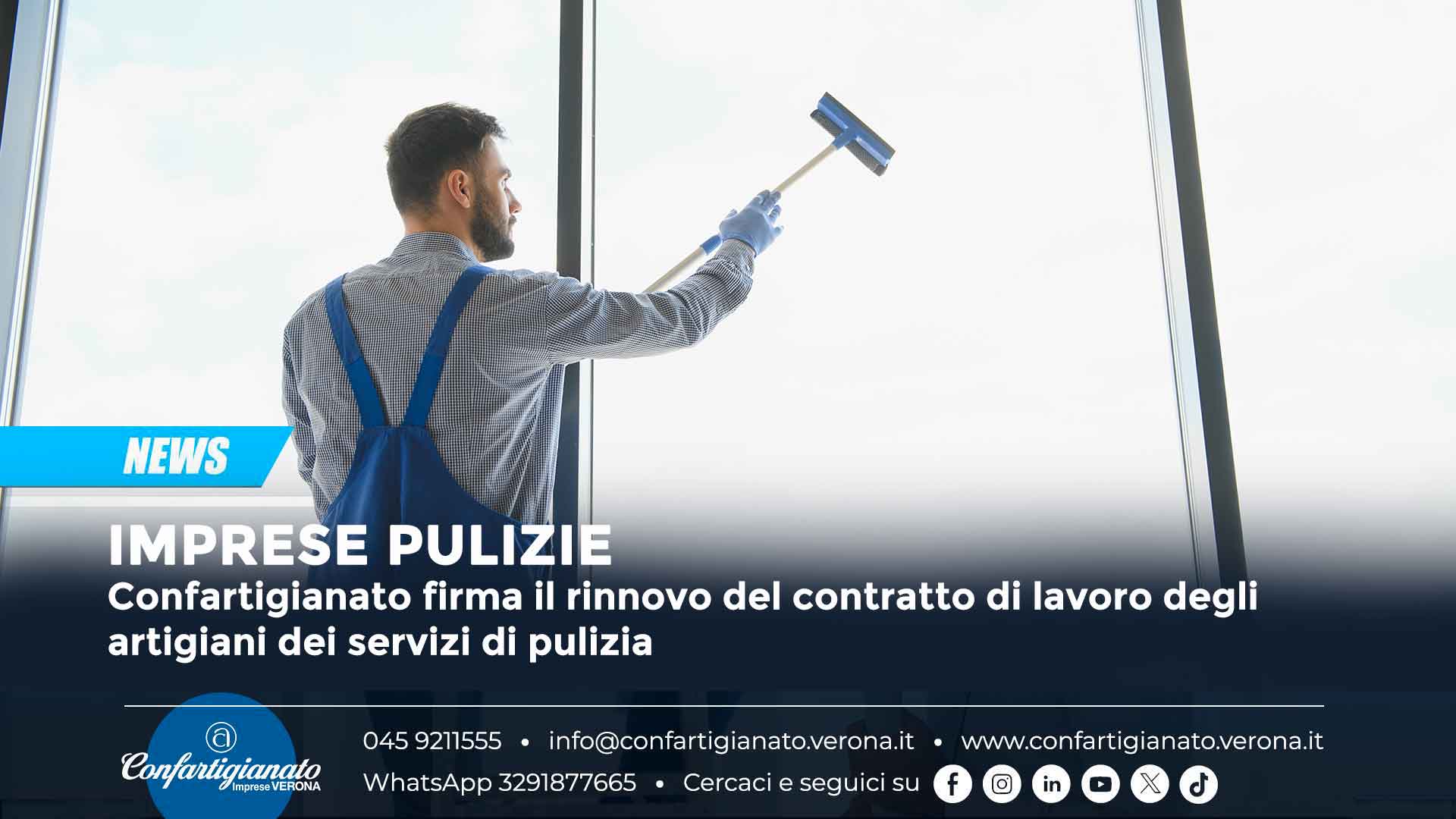IMPRESE PULIZIE – Confartigianato firma il rinnovo del contratto di lavoro degli artigiani dei servizi di pulizia