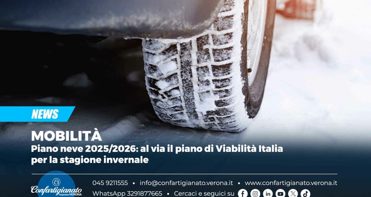 MOBILITÀ – Piano neve 2025/2026: al via il piano di Viabilità Italia per la stagione invernale