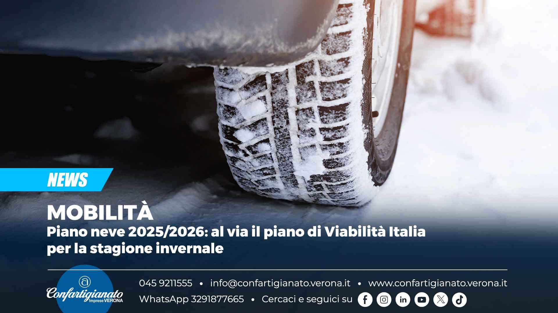 MOBILITÀ – Piano neve 2025/2026: al via il piano di Viabilità Italia per la stagione invernale