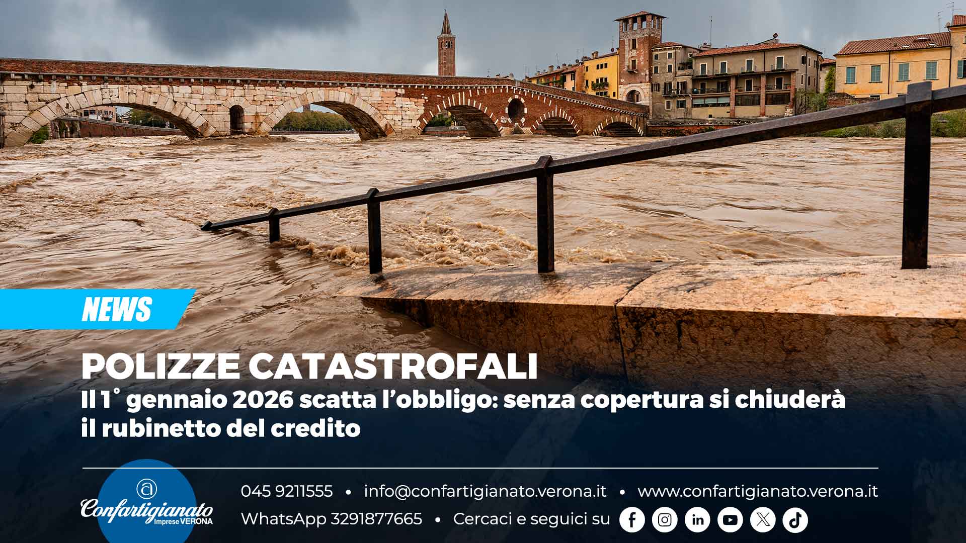 POLIZZE CATASTROFALI – Il 1° gennaio 2026 scatta l’obbligo: senza copertura si chiuderà il rubinetto del credito