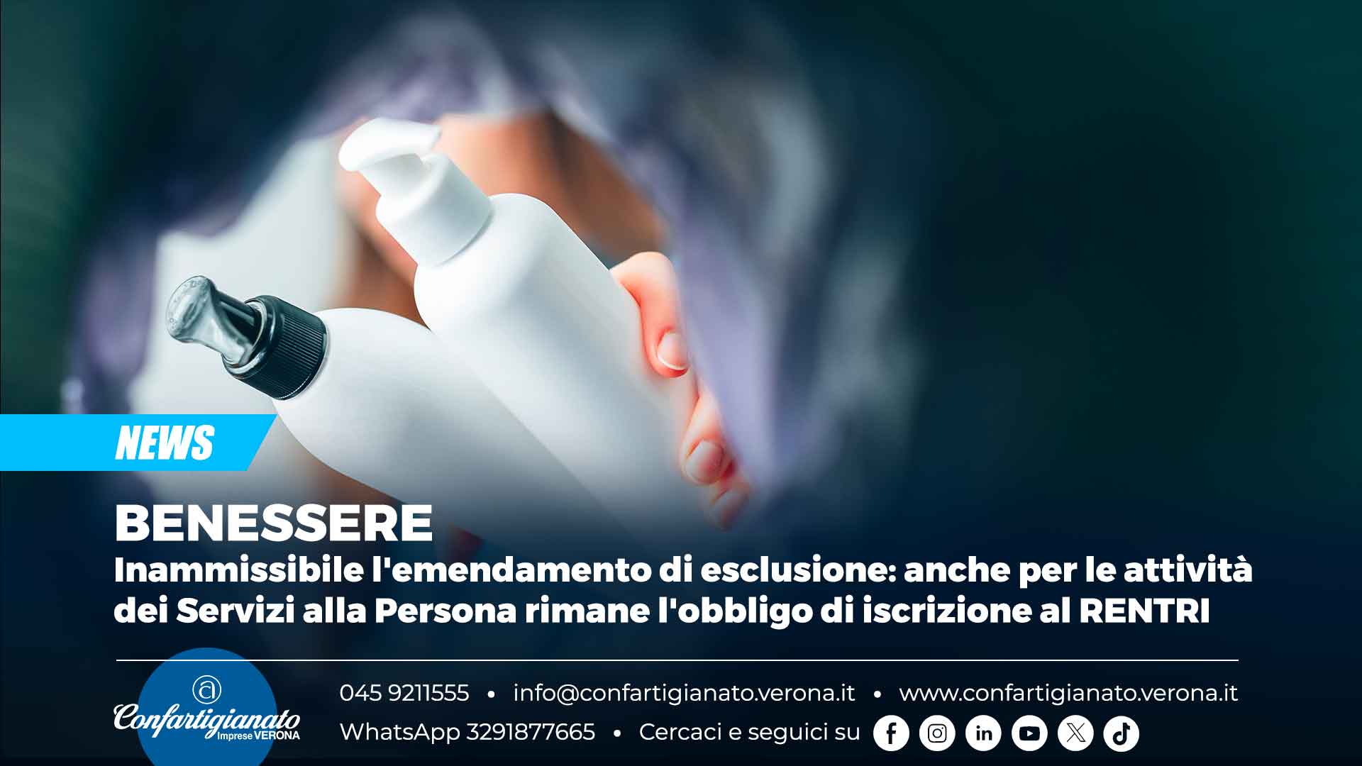 BENESSERE – Inammissibile l'emendamento di esclusione: anche per le attività dei Servizi alla Persona rimane l'obbligo di iscrizione al RENTRI