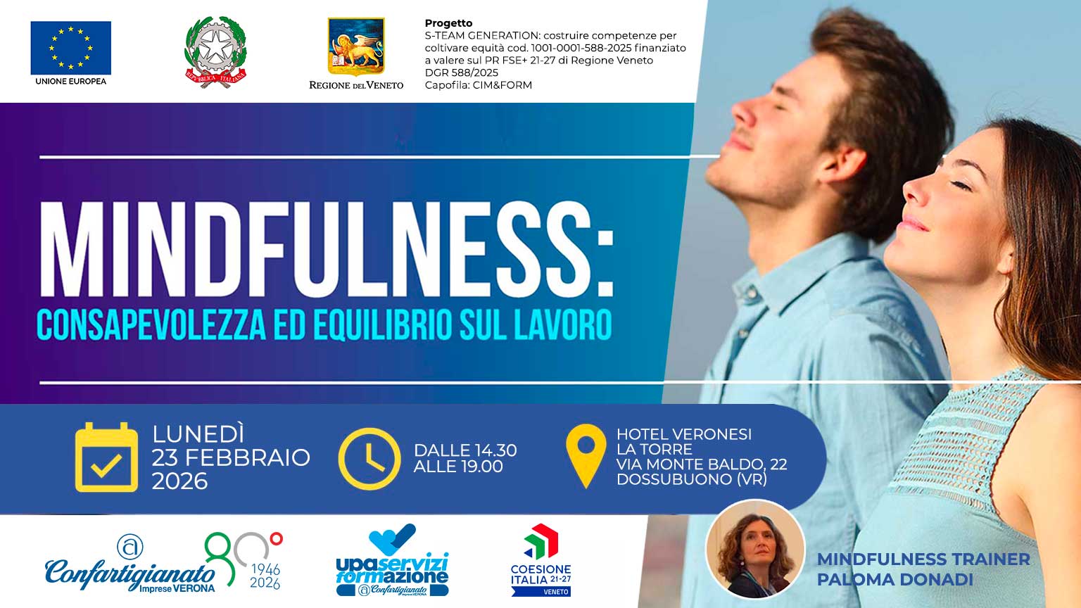 PER TUTTI – “Mindfulness, consapevolezza ed equilibrio sul lavoro": il 23 febbraio, workshop da non perdere. Iscriviti subito!