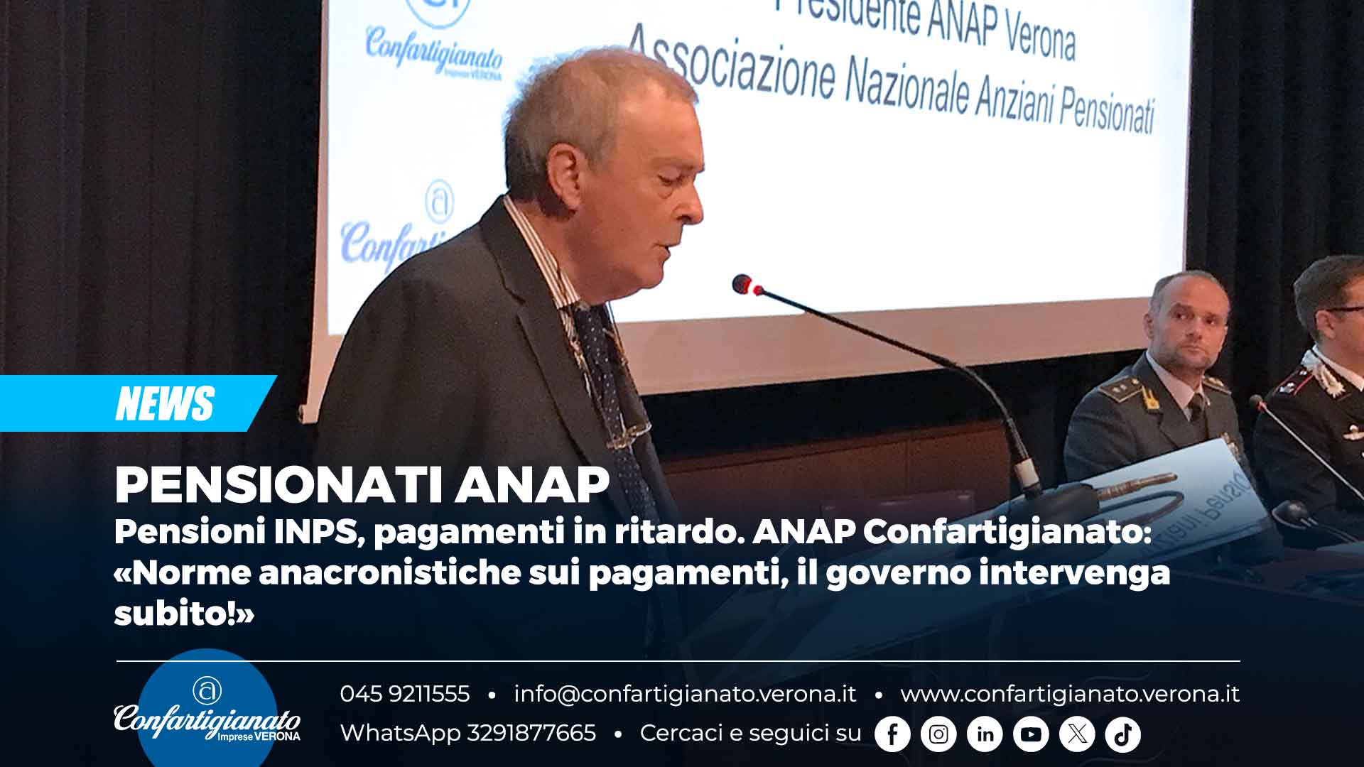PENSIONATI ANAP – Pensioni INPS, pagamenti in ritardo. ANAP Confartigianato: «Norme anacronistiche sui pagamenti, il governo intervenga subito!»