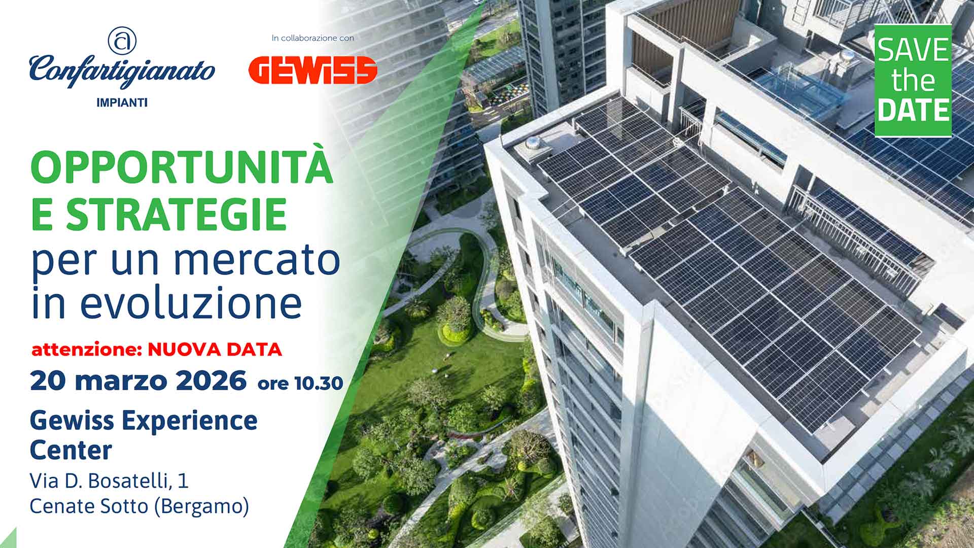 Impianti Elettrici ed Elettronici, evento da non perdere con Gewiss: il 20 marzo, convegno e visita all’azienda di Bergamo. Iscriviti per partecipare al viaggio in pullman