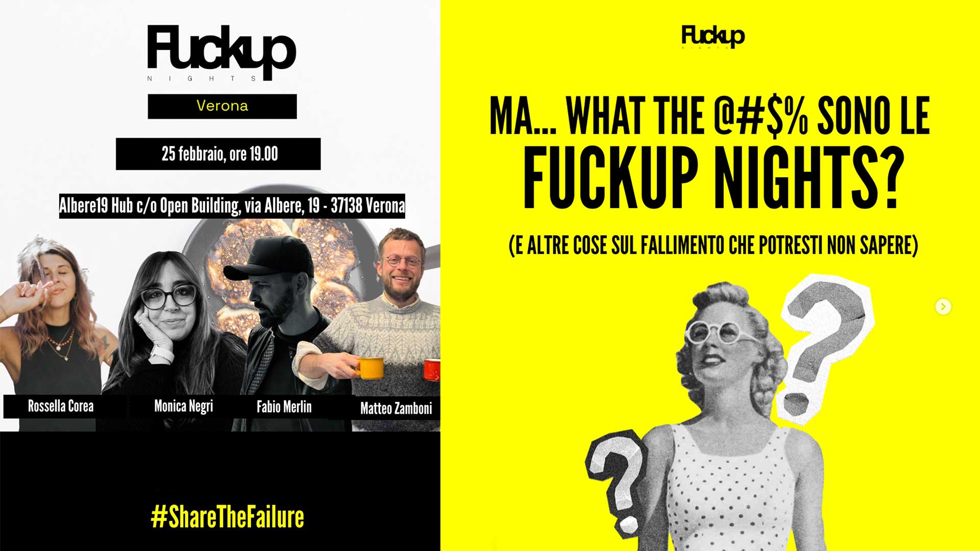 EVENTO – Il 25 febbraio, arrivano a Verona le "Fuckup Nitghs" per raccontare i fallimenti professionali e imparare da essi. Confartigianato sponsorizza la serata