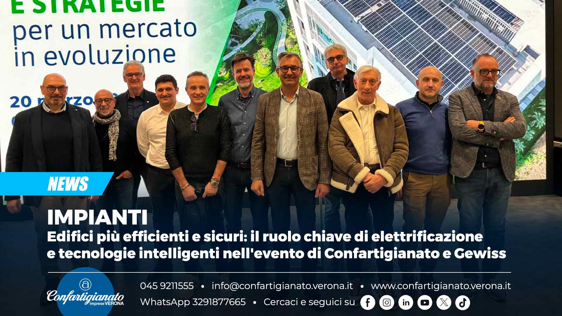 IMPIANTI – Edifici più efficienti e sicuri: il ruolo chiave di elettrificazione e tecnologie intelligenti nell'evento di Confartigianato e Gewiss