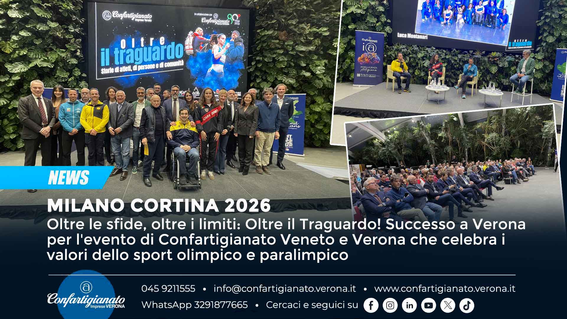 MILANO CORTINA – Oltre le sfide, oltre i limiti: Oltre il Traguardo! Successo a Verona per l'evento che celebra i valori dello sport olimpico e paralimpico