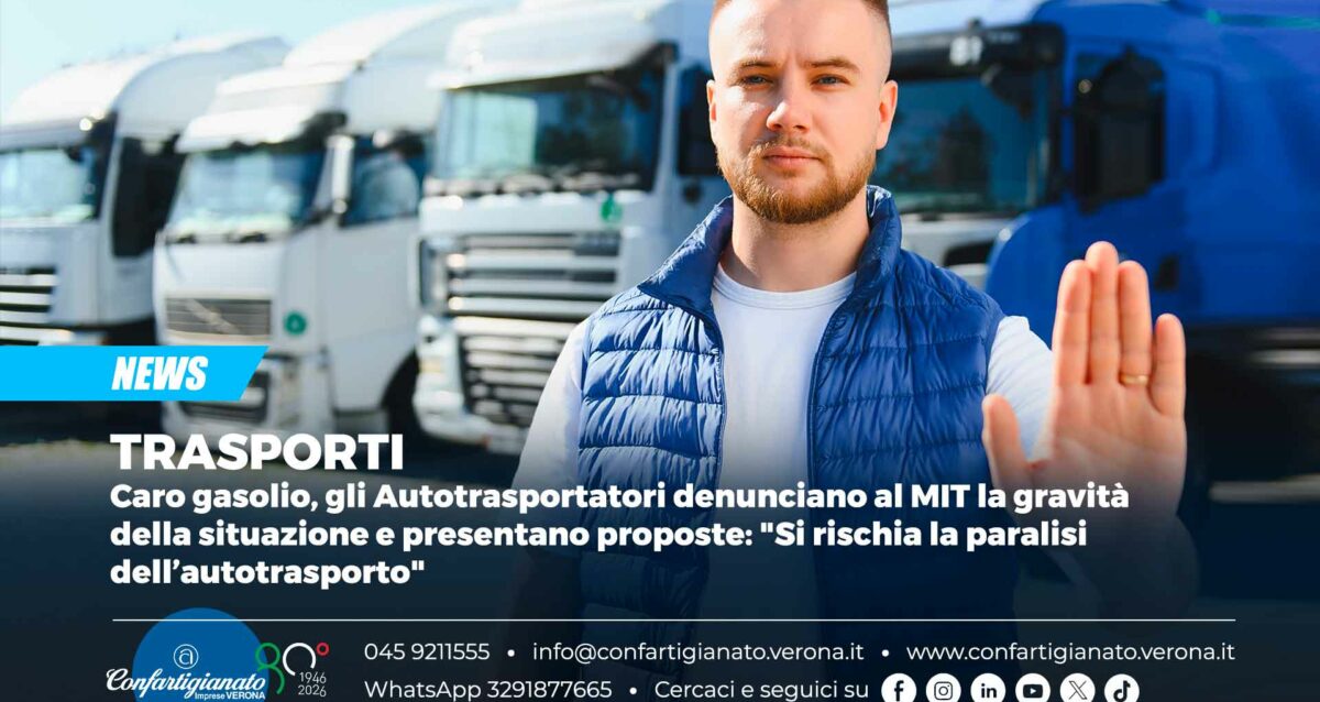 TRASPORTI – Caro gasolio, gli Autotrasportatori denunciano al MIT la gravità della situazione e presentano proposte: "Si rischia la paralisi dell’autotrasporto"