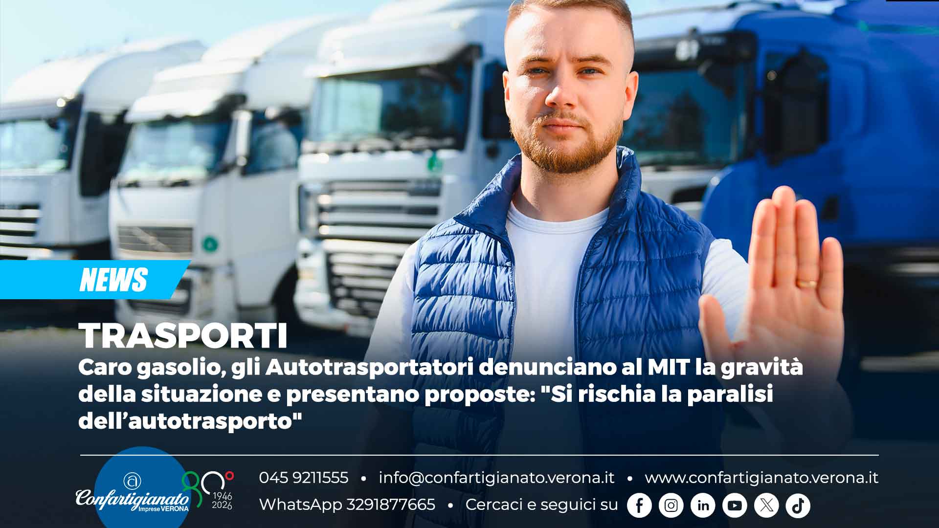 TRASPORTI – Caro gasolio, gli Autotrasportatori denunciano al MIT la gravità della situazione e presentano proposte: "Si rischia la paralisi dell’autotrasporto"