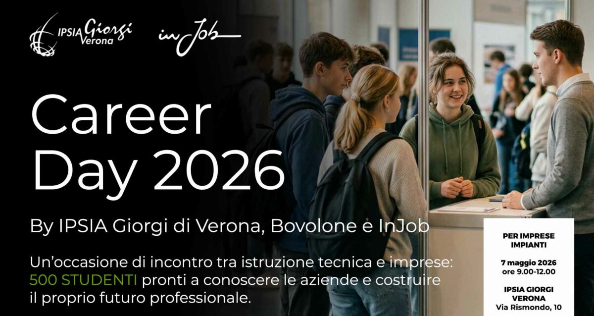 IMPIANTI – Partecipa al Career Day 2026 dell’Istituto IPSIA Giorgi: il 7 maggio spazio all’incontro tra studenti e imprese del settore Impianti