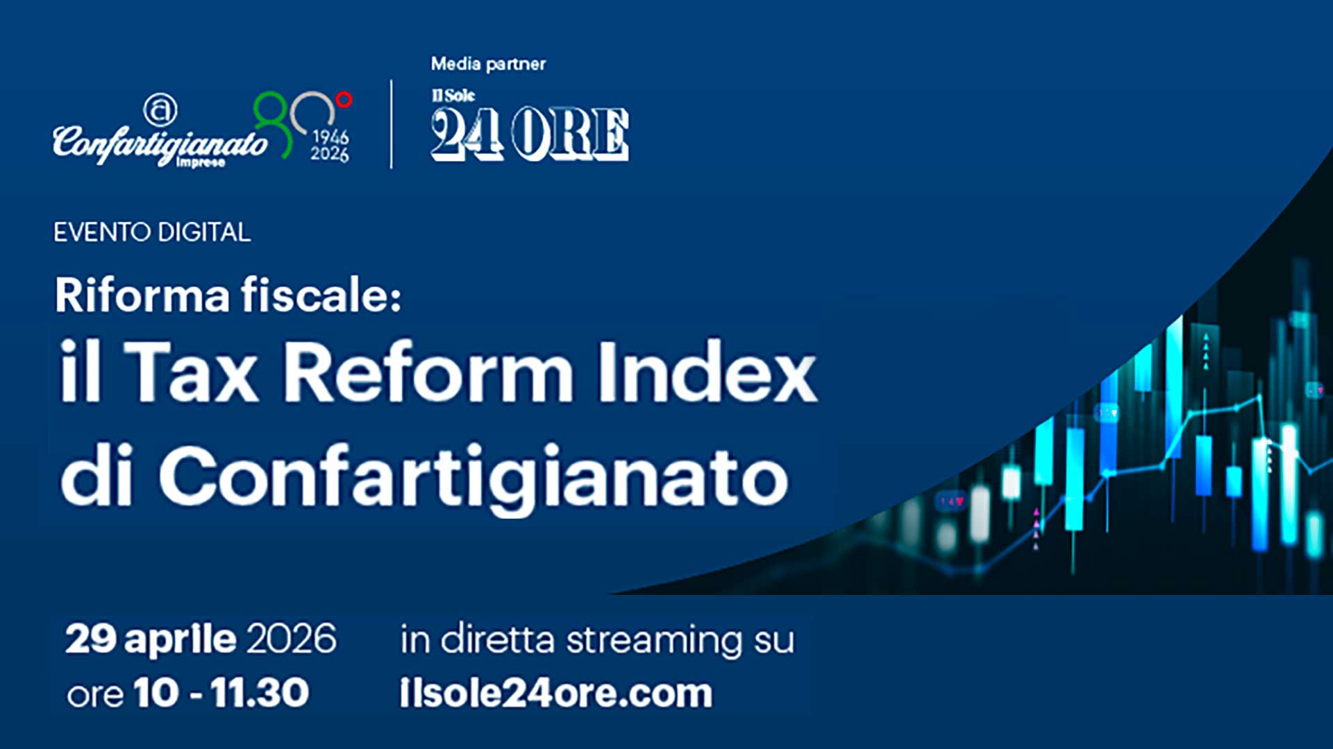 FISCO – Confartigianato presenta il Tax Reform Index: come cambia il fisco per artigiani e Mpi. Il 29 aprile, segui la diretta streaming sul portale de Il Sole 24 Ore