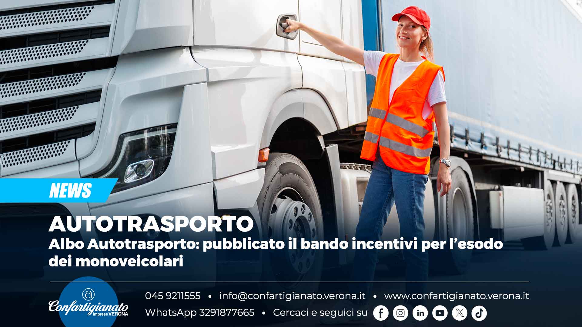 AUTOTRASPORTO – Albo Autotrasporto: pubblicato il bando incentivi per l’esodo dei monoveicolari