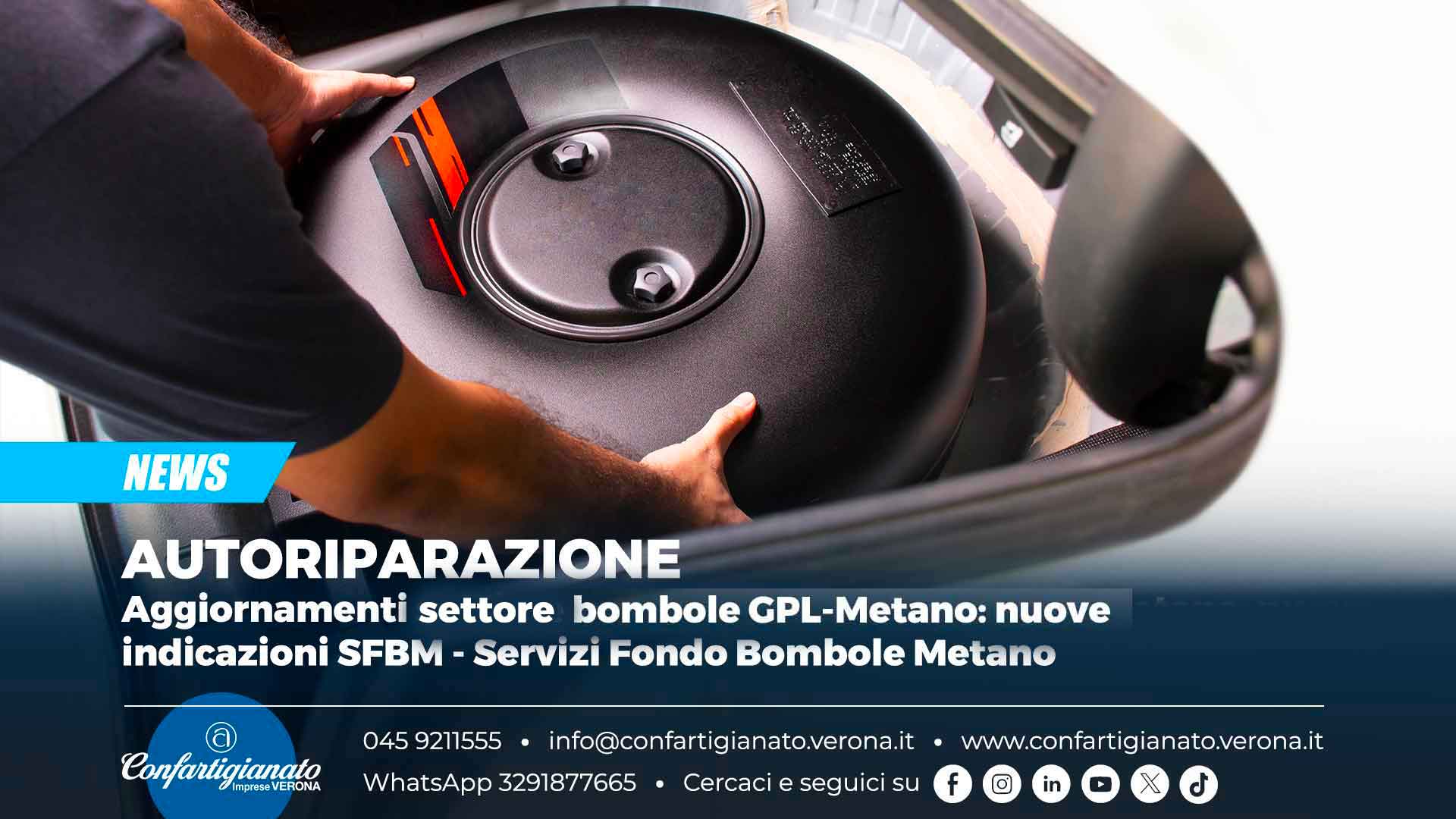 AUTORIPARAZIONE – Aggiornamenti settore GPL-Metano: nuove indicazioni SFBM - Servizi Fondo Bombole Metano
