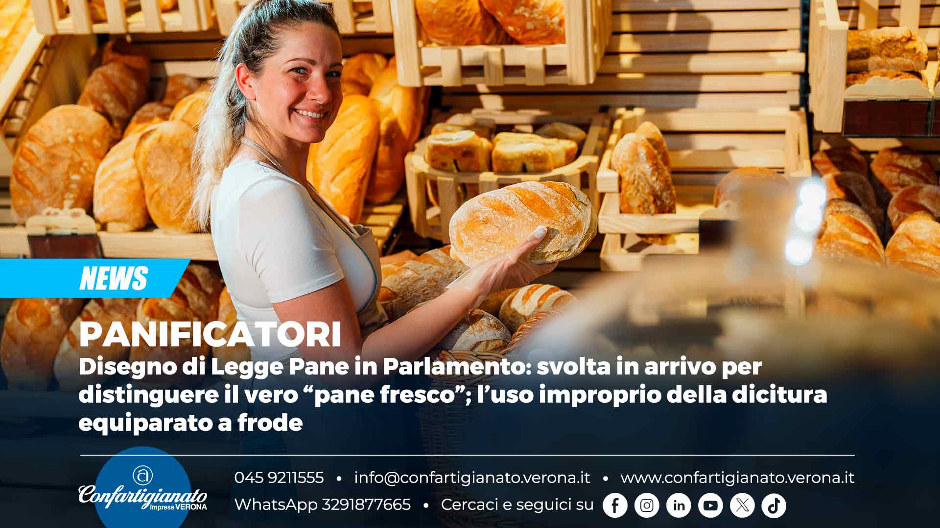 PANIFICATORI – Disegno di Legge Pane in Parlamento: svolta in arrivo per distinguere il vero “pane fresco”; l’uso improprio della dicitura equiparato a frode