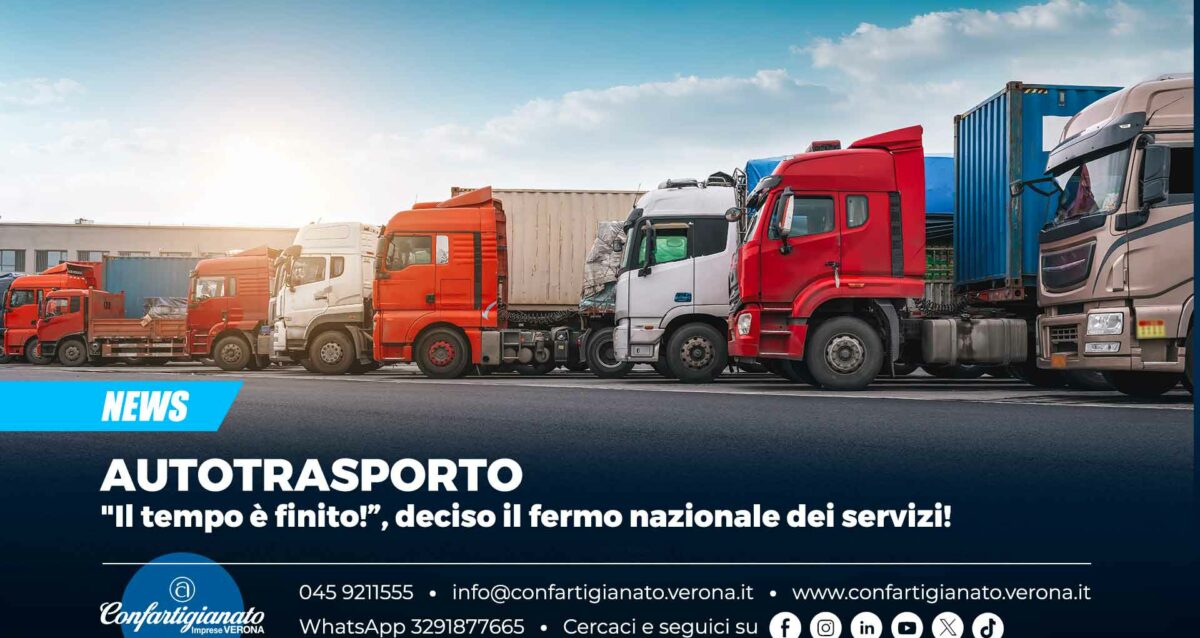 AUTOTRASPORTO – "Il tempo è finito!", deciso il fermo nazionale dei servizi